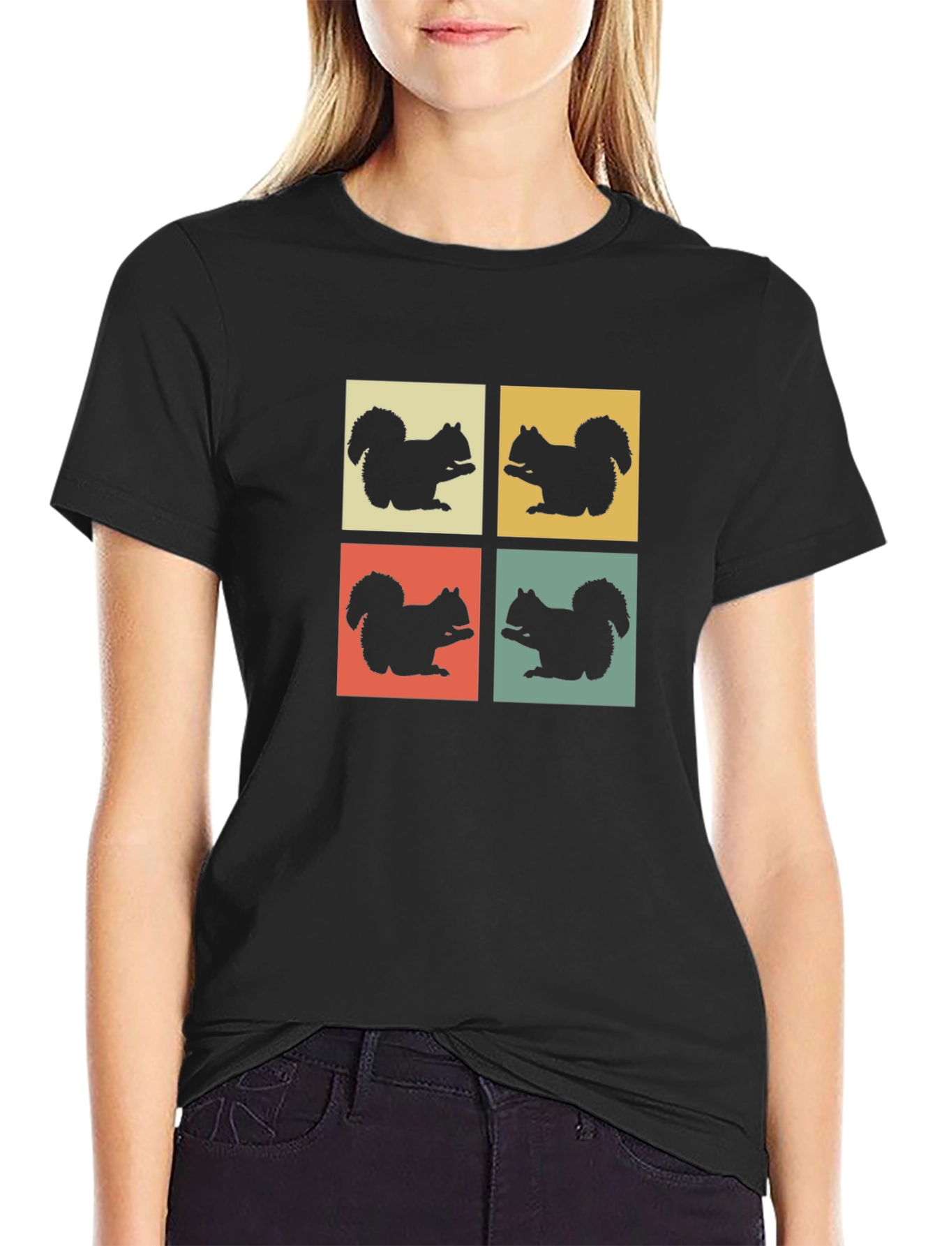 Retro Squirrel Pop Art Graphic Tee