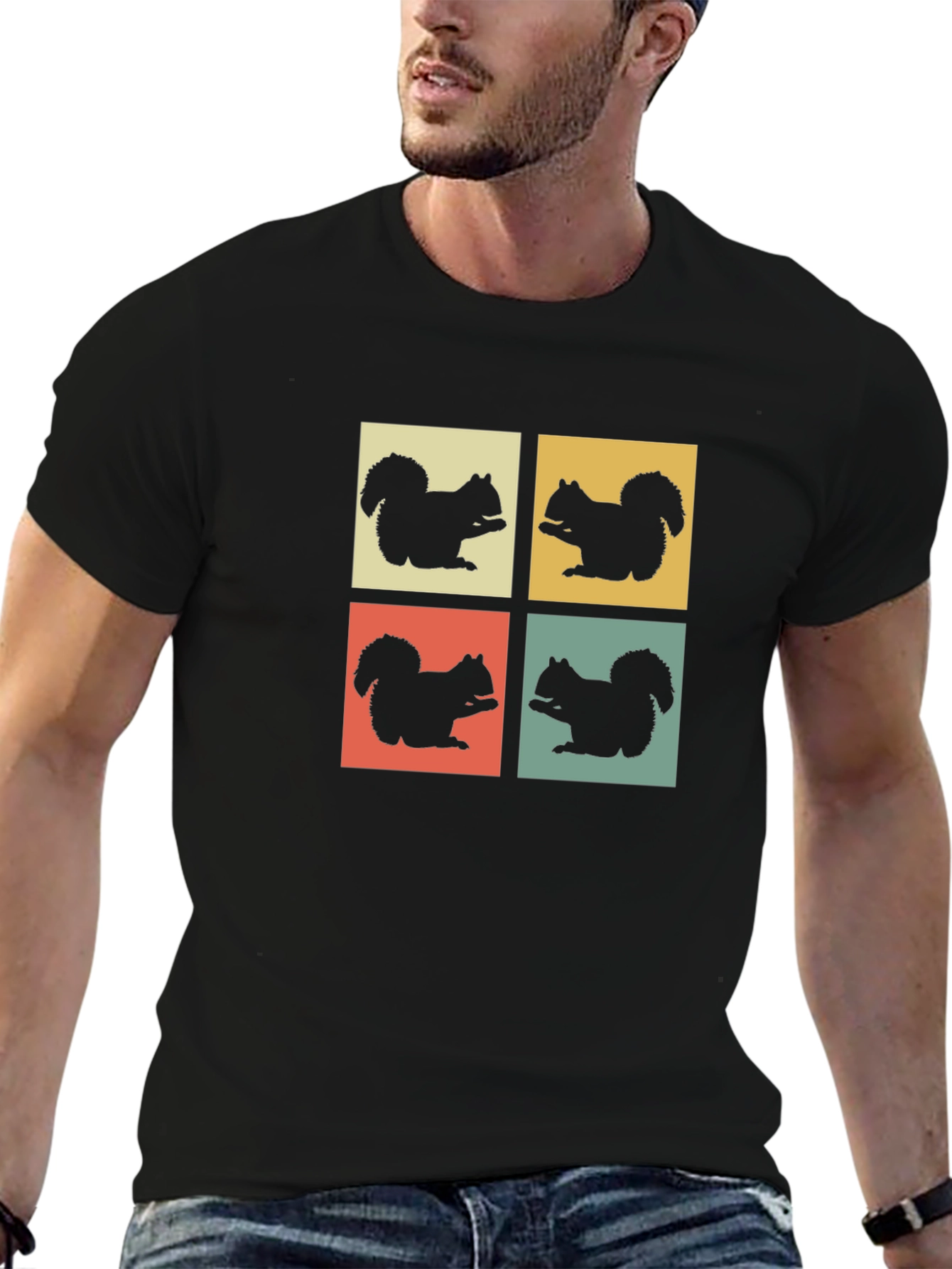 Retro Squirrel Pop Art Graphic Tee