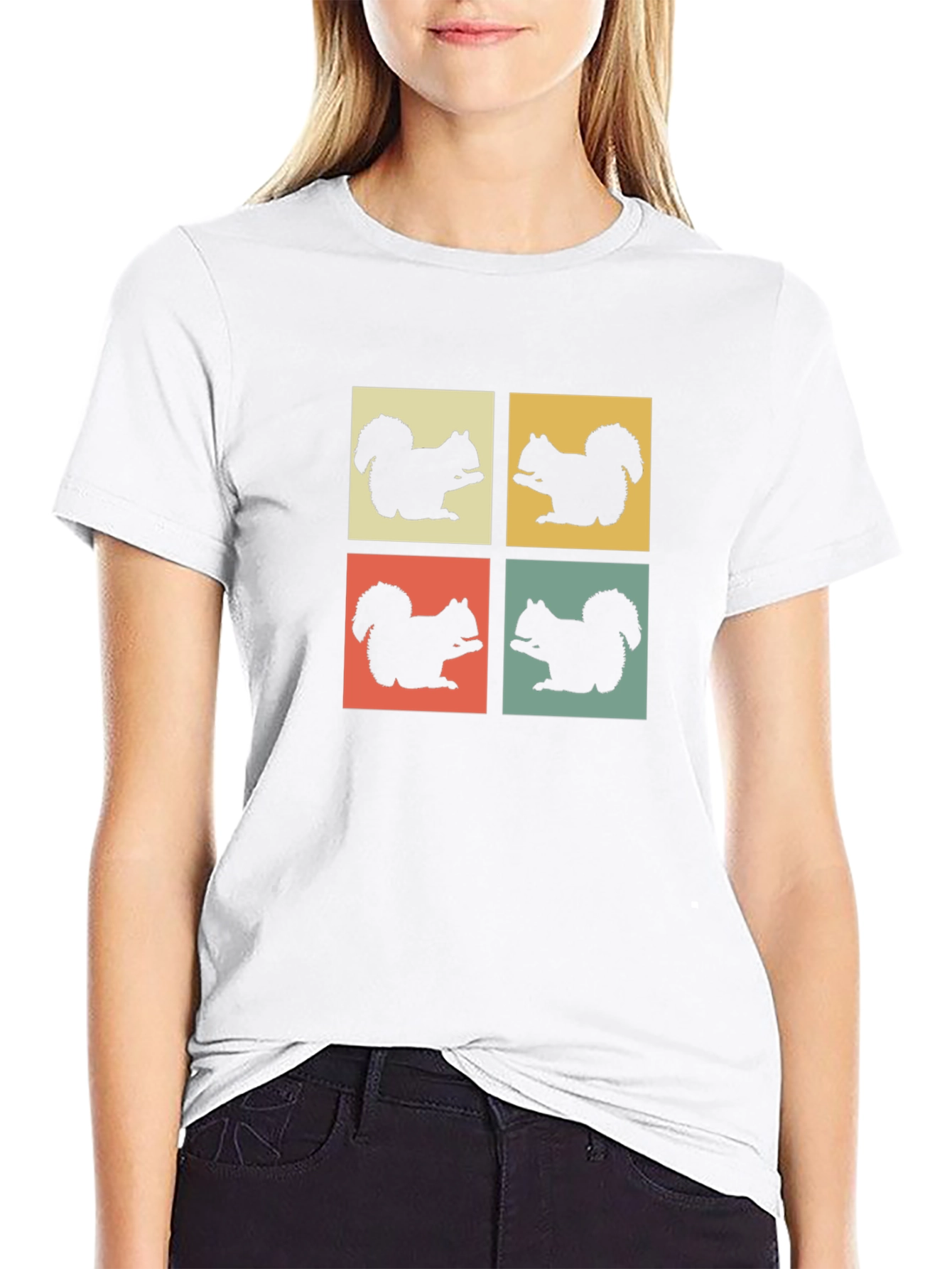 Retro Squirrel Pop Art Graphic Tee