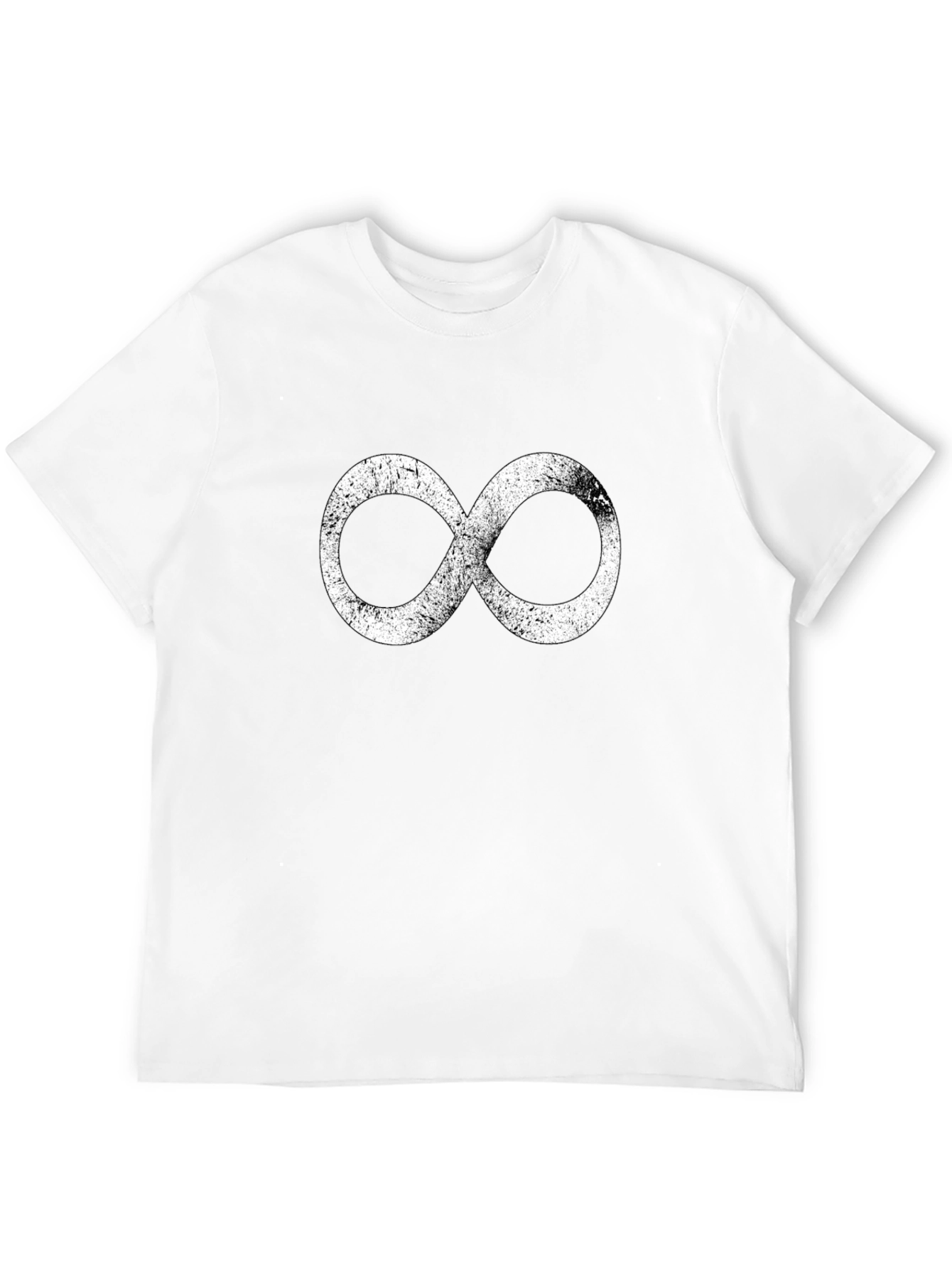 Infinity Symbol Graphic Tee - Casual Black T-Shirt