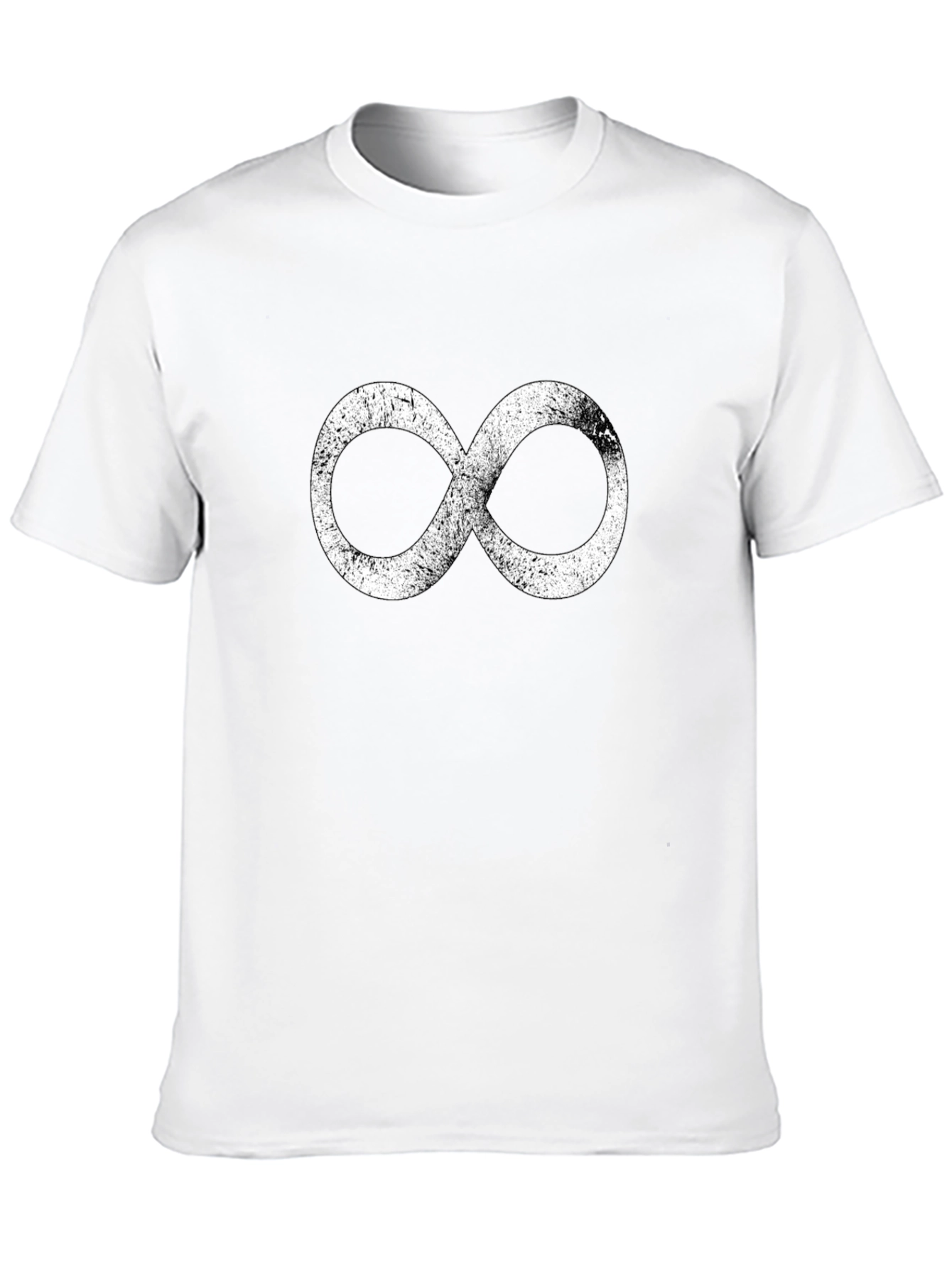 Infinity Symbol Graphic Tee - Casual Black T-Shirt
