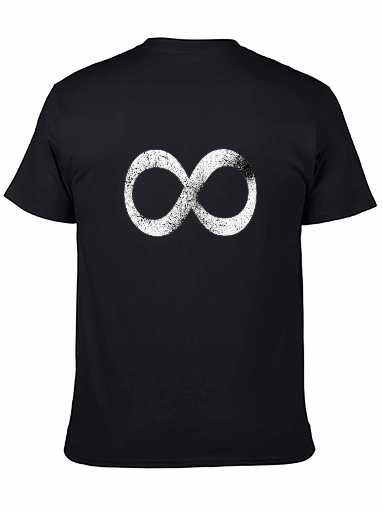 Infinity Symbol Graphic Tee - Casual Black T-Shirt