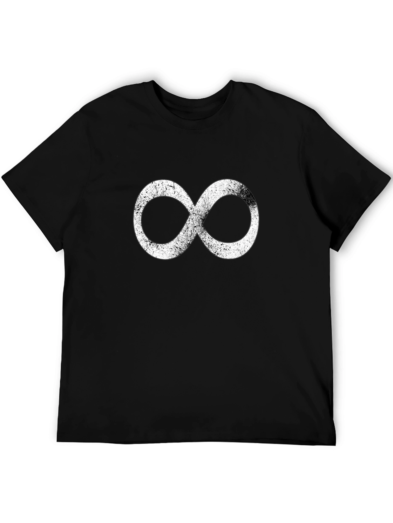 Infinity Symbol Graphic Tee - Casual Black T-Shirt