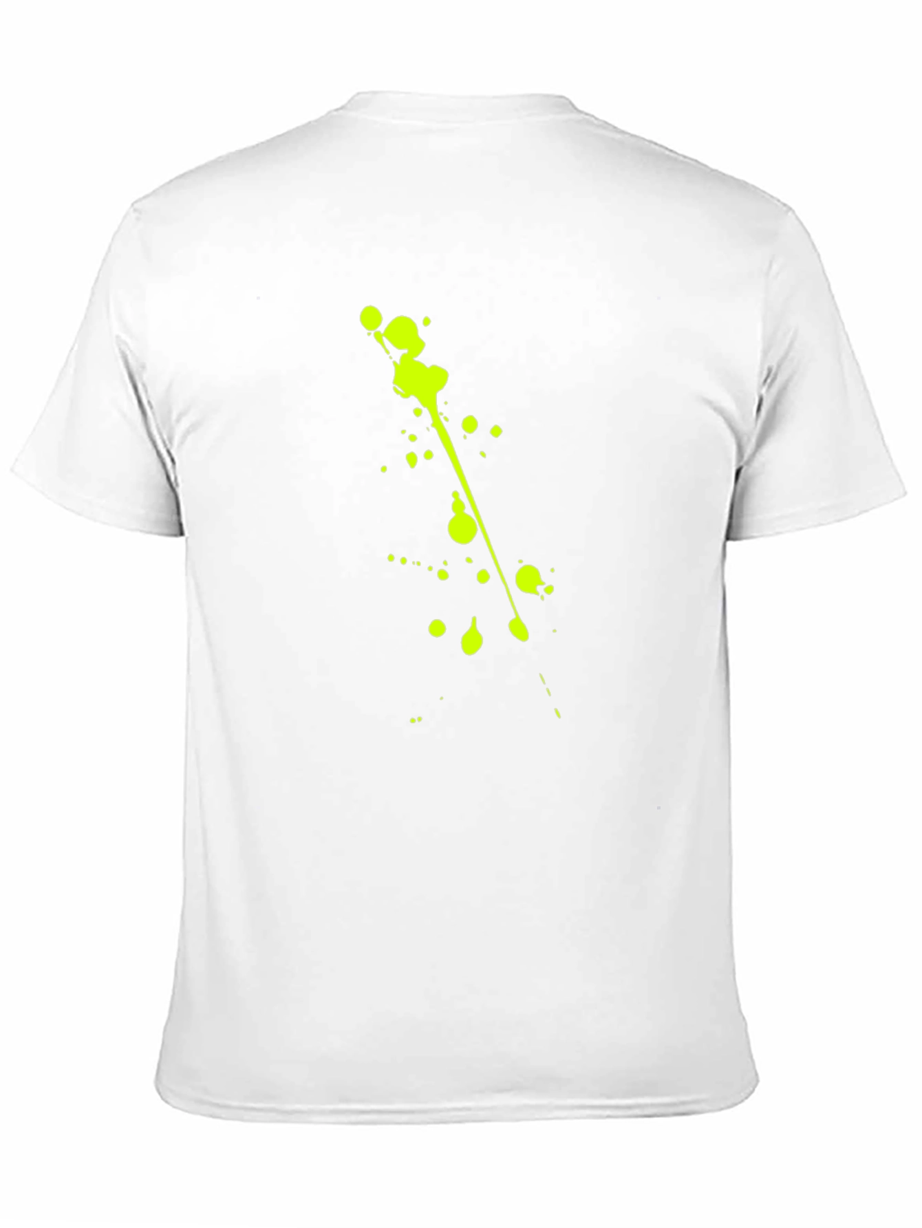 Black Tee with Neon Green Splatter Design