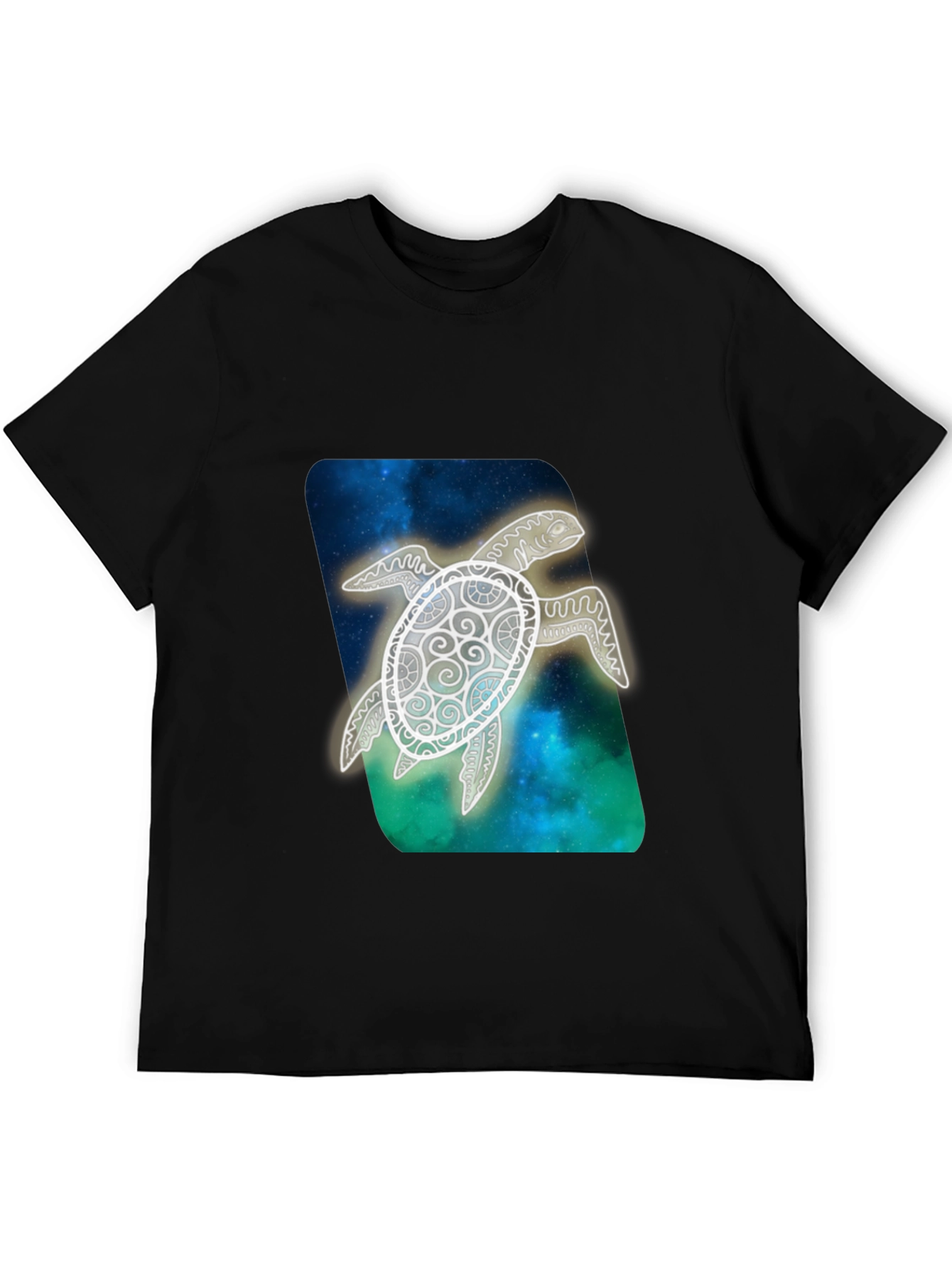 Sea Turtle Graphic Print Black T-Shirt
