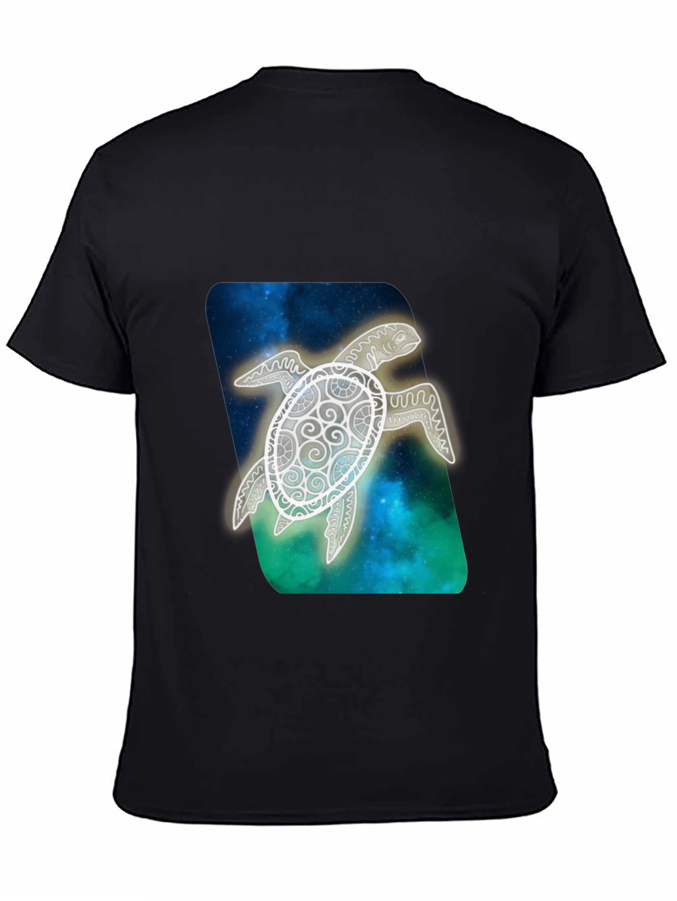 Sea Turtle Graphic Print Black T-Shirt