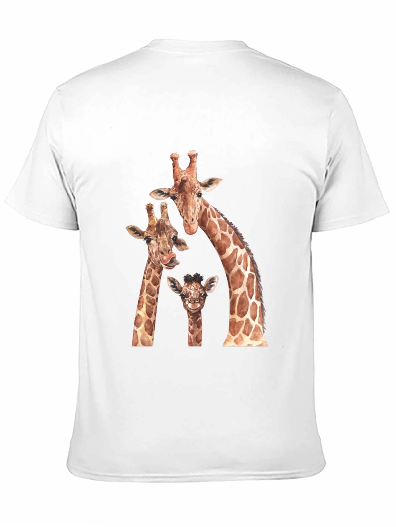 Giraffe Family Black Graphic Tee