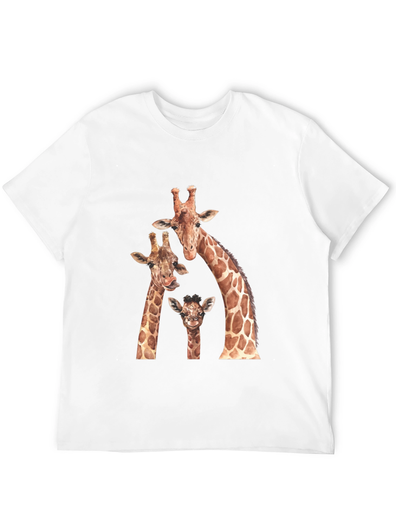 Giraffe Family Black Graphic Tee