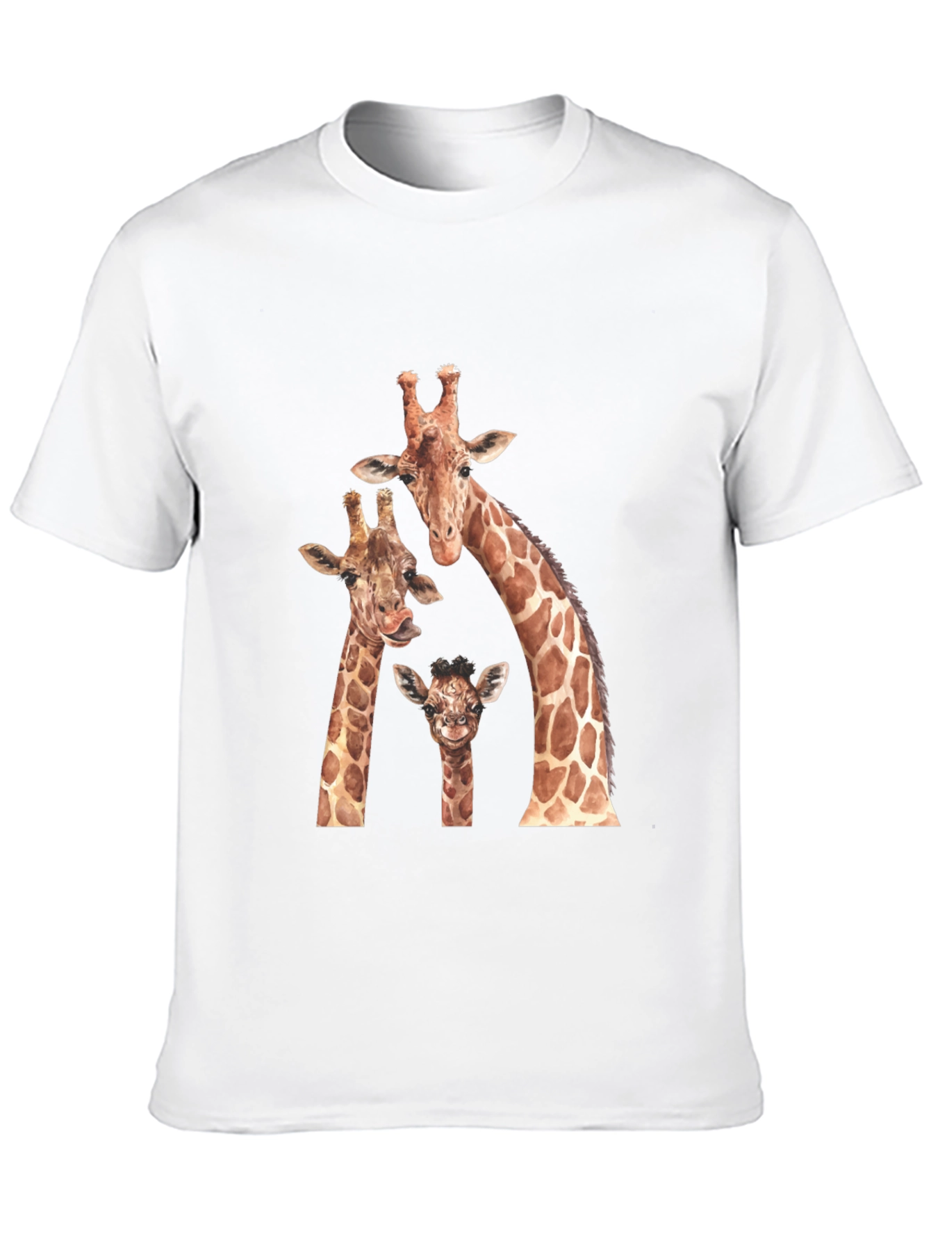 Giraffe Family Black Graphic Tee