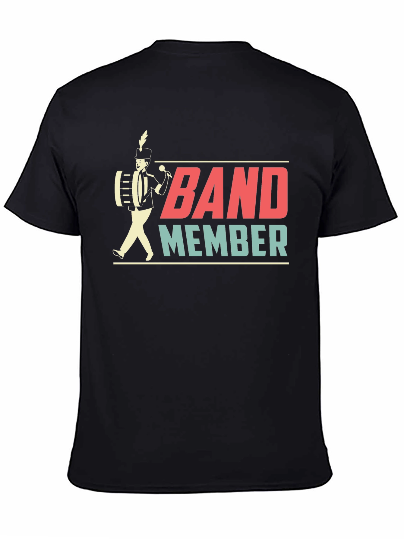 Band Member Graphic T-Shirt - Black Cotton Tee