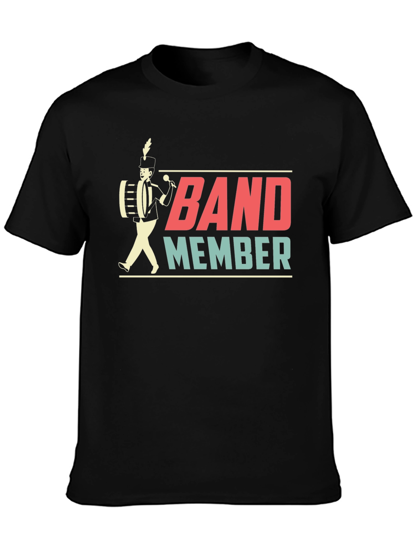 Band Member Graphic T-Shirt - Black Cotton Tee