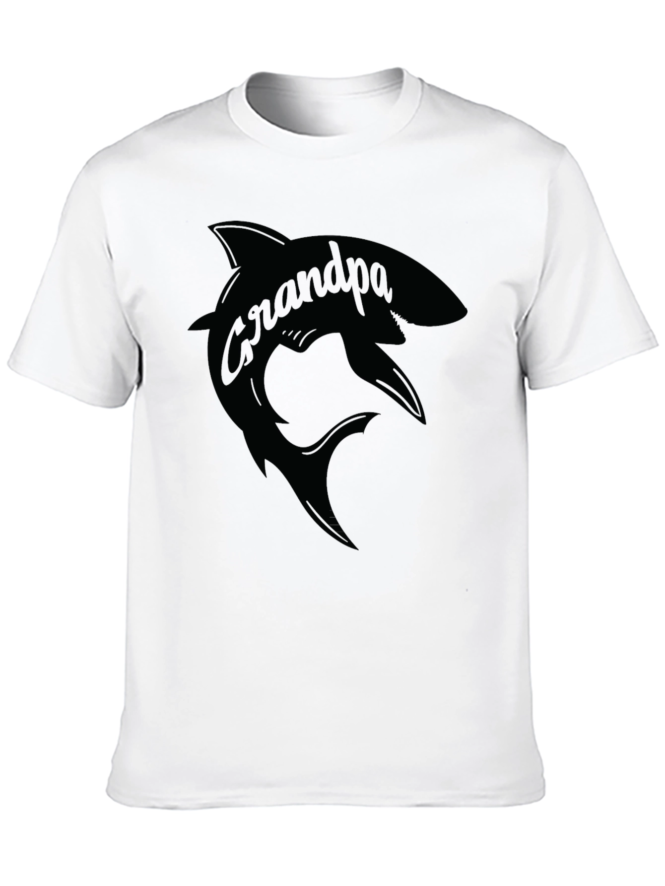 Grandpa Shark Graphic T-Shirt - Mens Black Tee