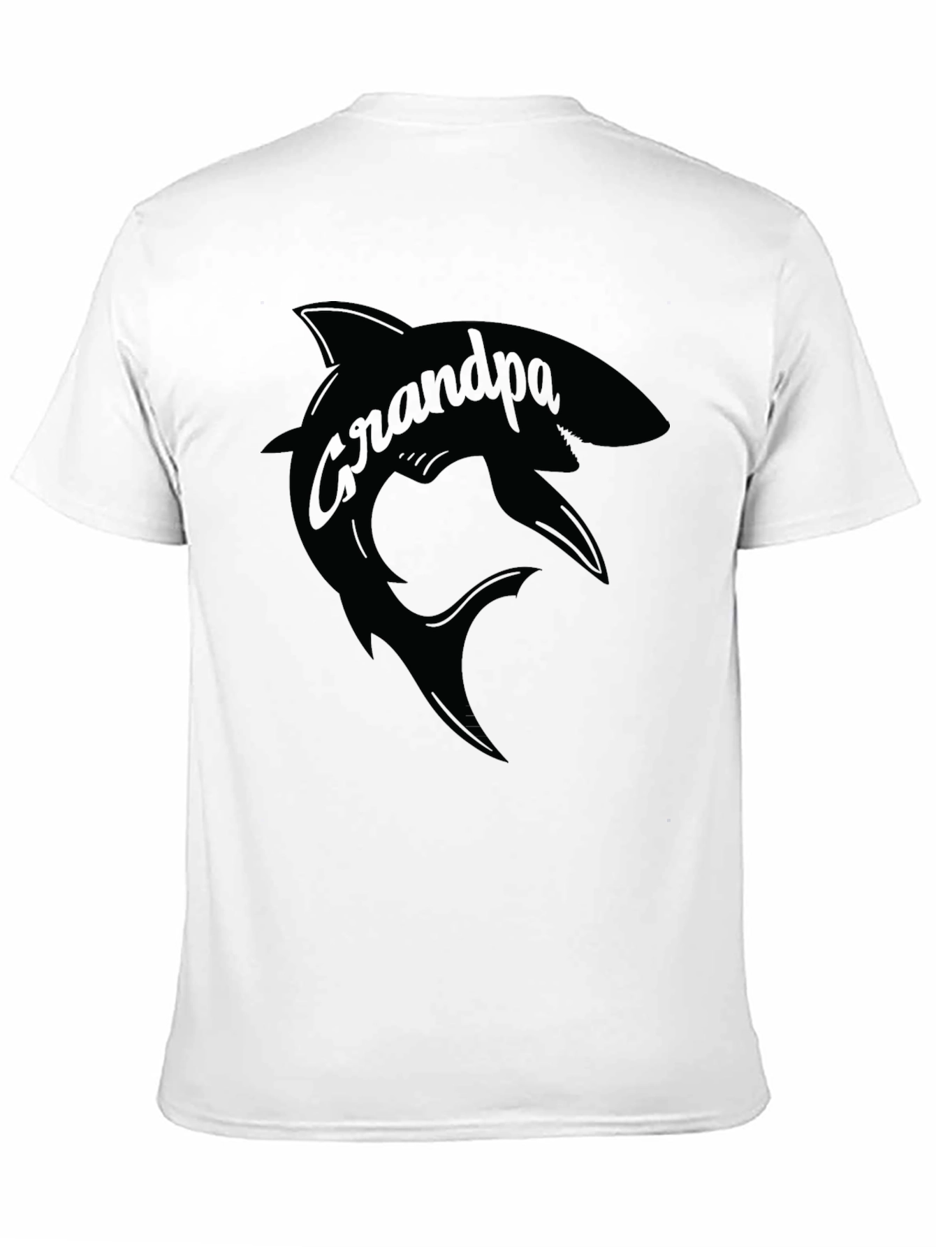 Grandpa Shark Graphic T-Shirt - Mens Black Tee
