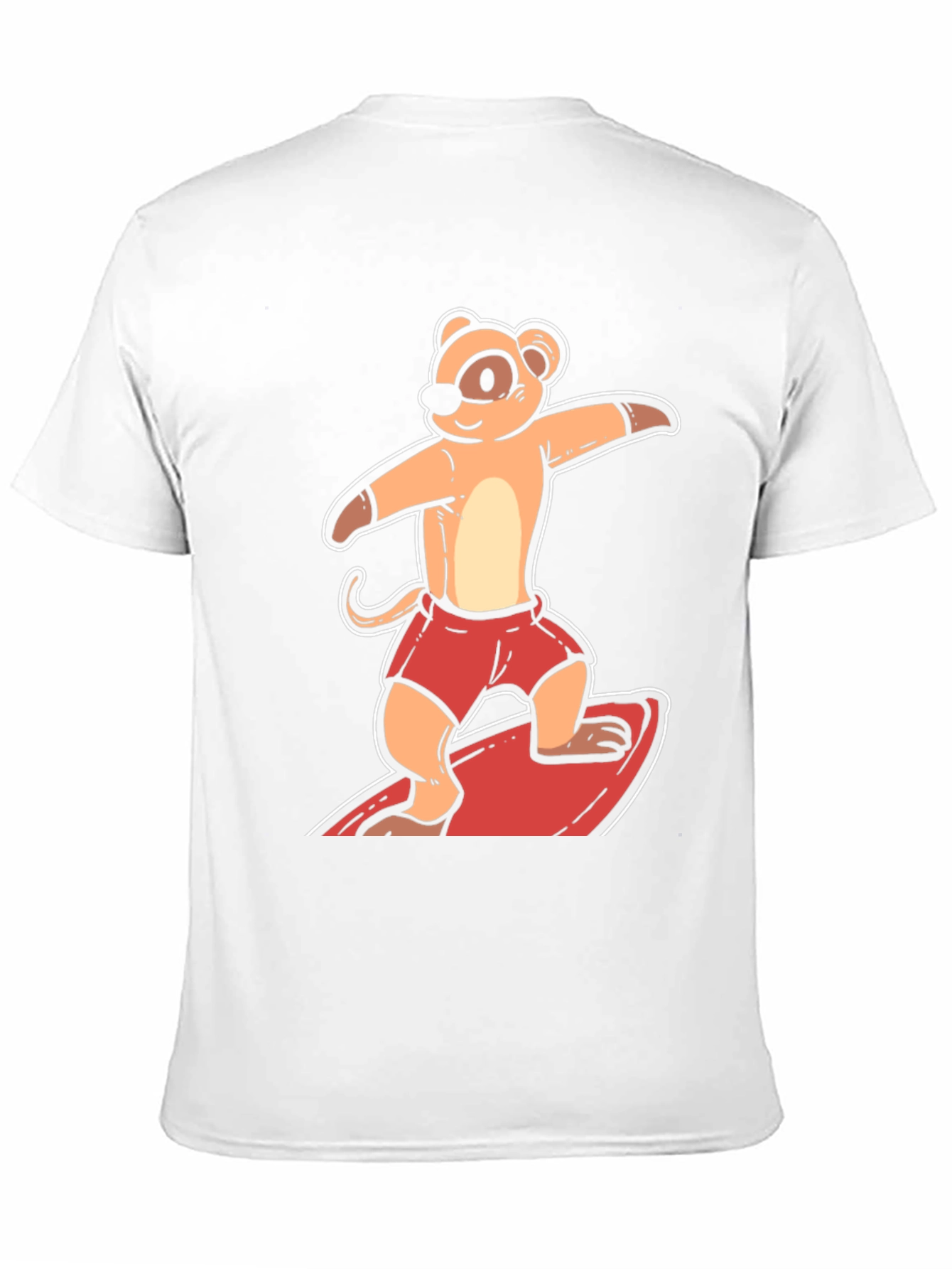 Surfing Meerkat Graphic Tee - Black T-Shirt