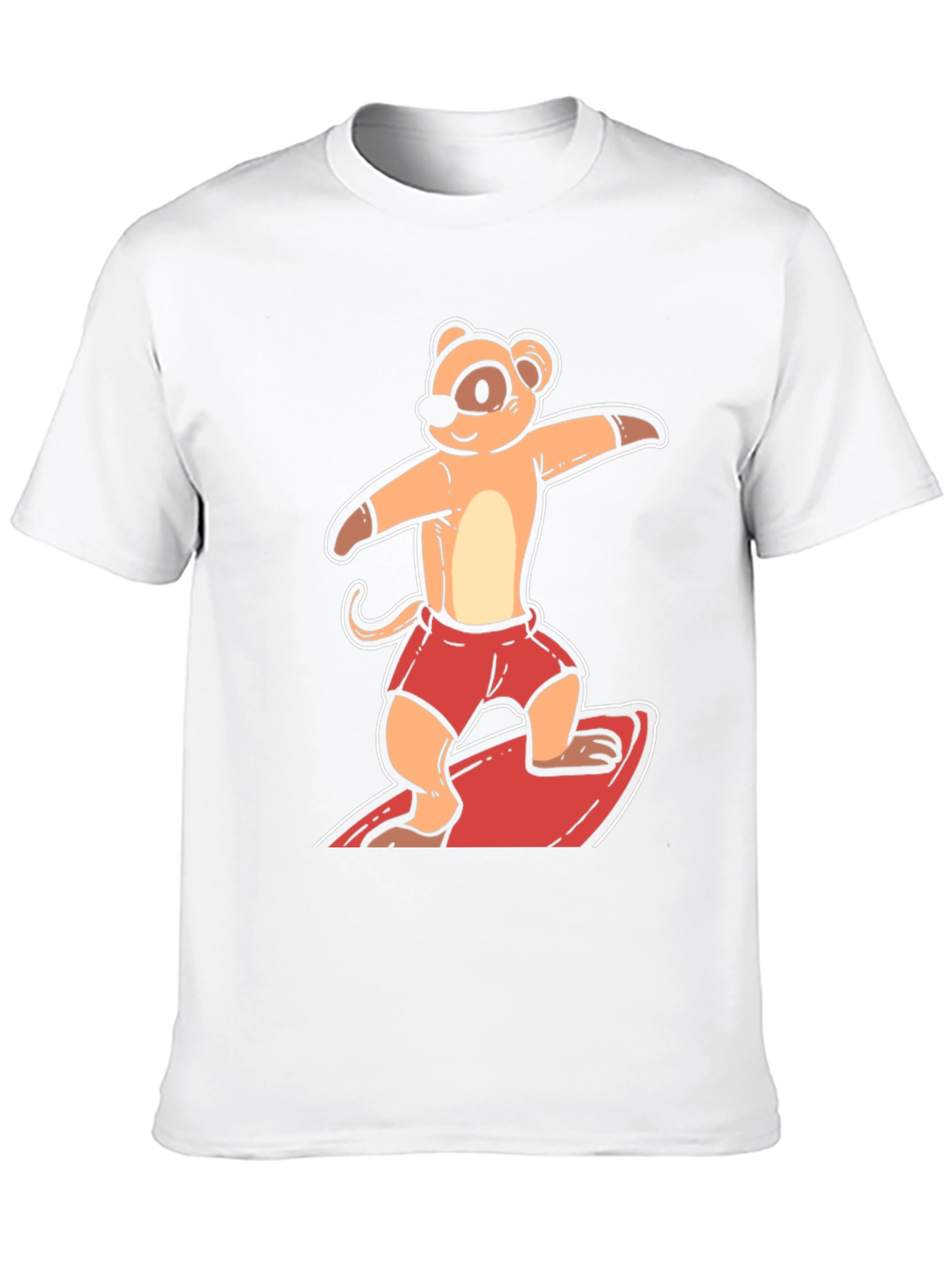 Surfing Meerkat Graphic Tee - Black T-Shirt
