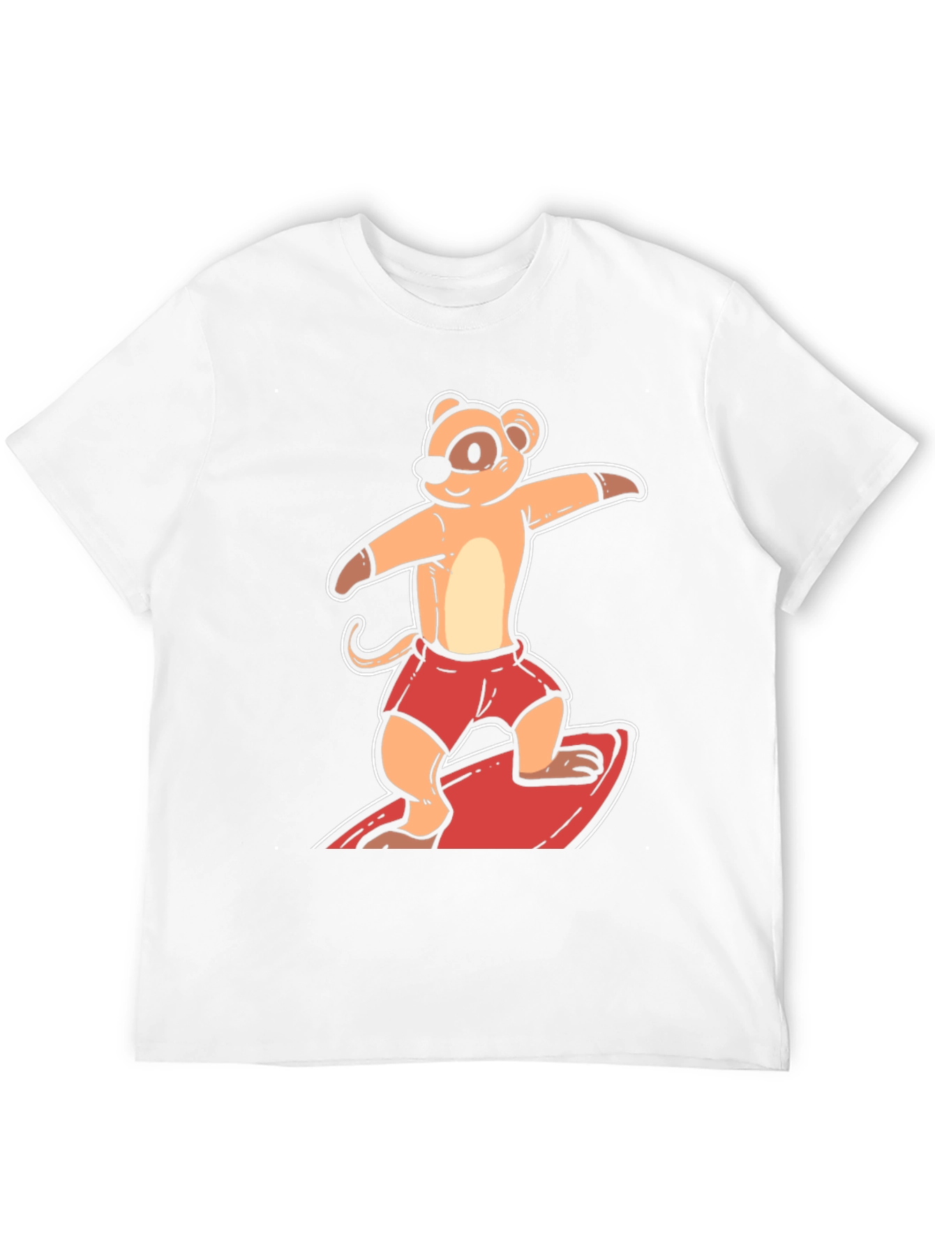 Surfing Meerkat Graphic Tee - Black T-Shirt