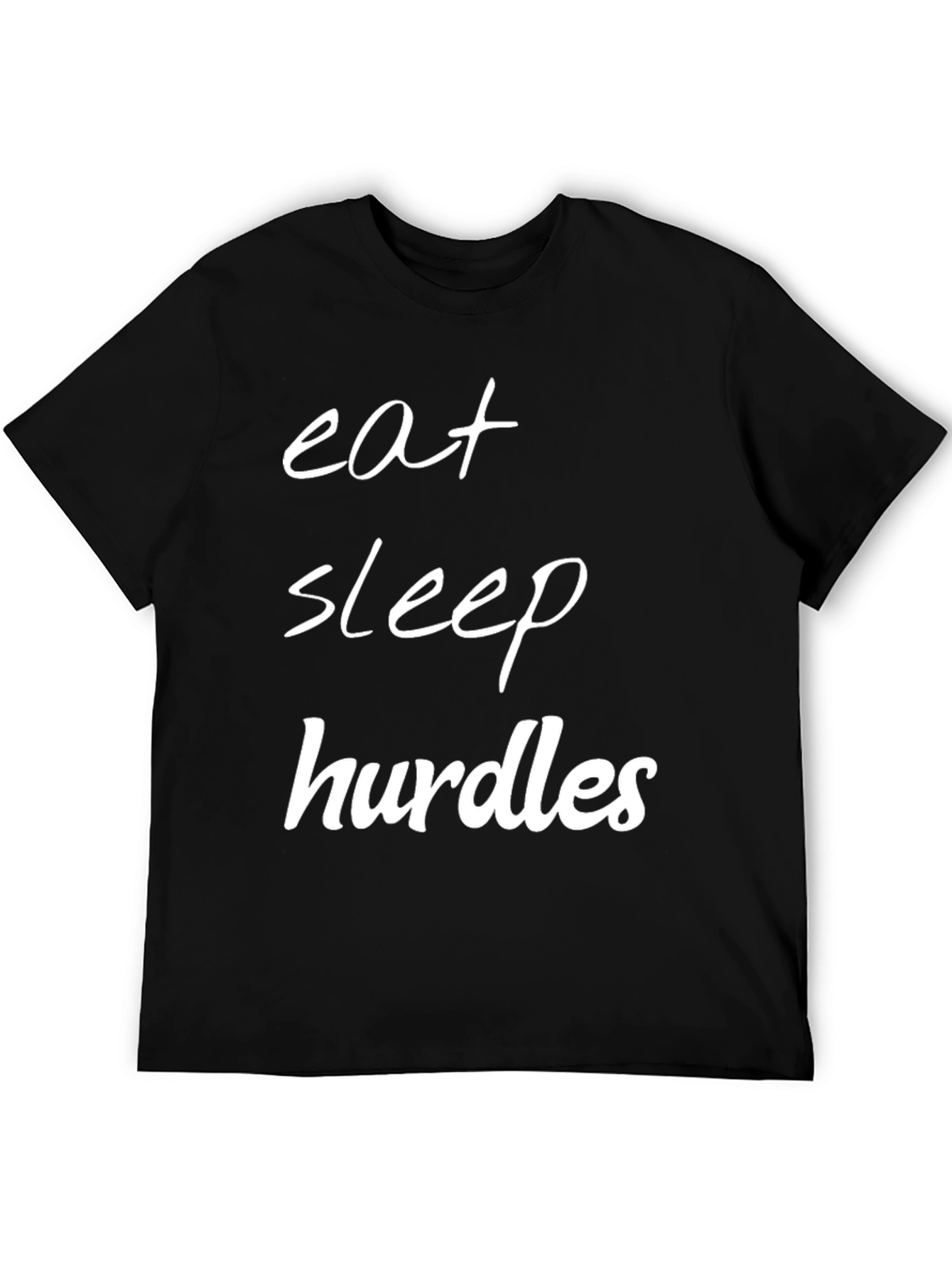 Eat Sleep Hurdles Black T-Shirt