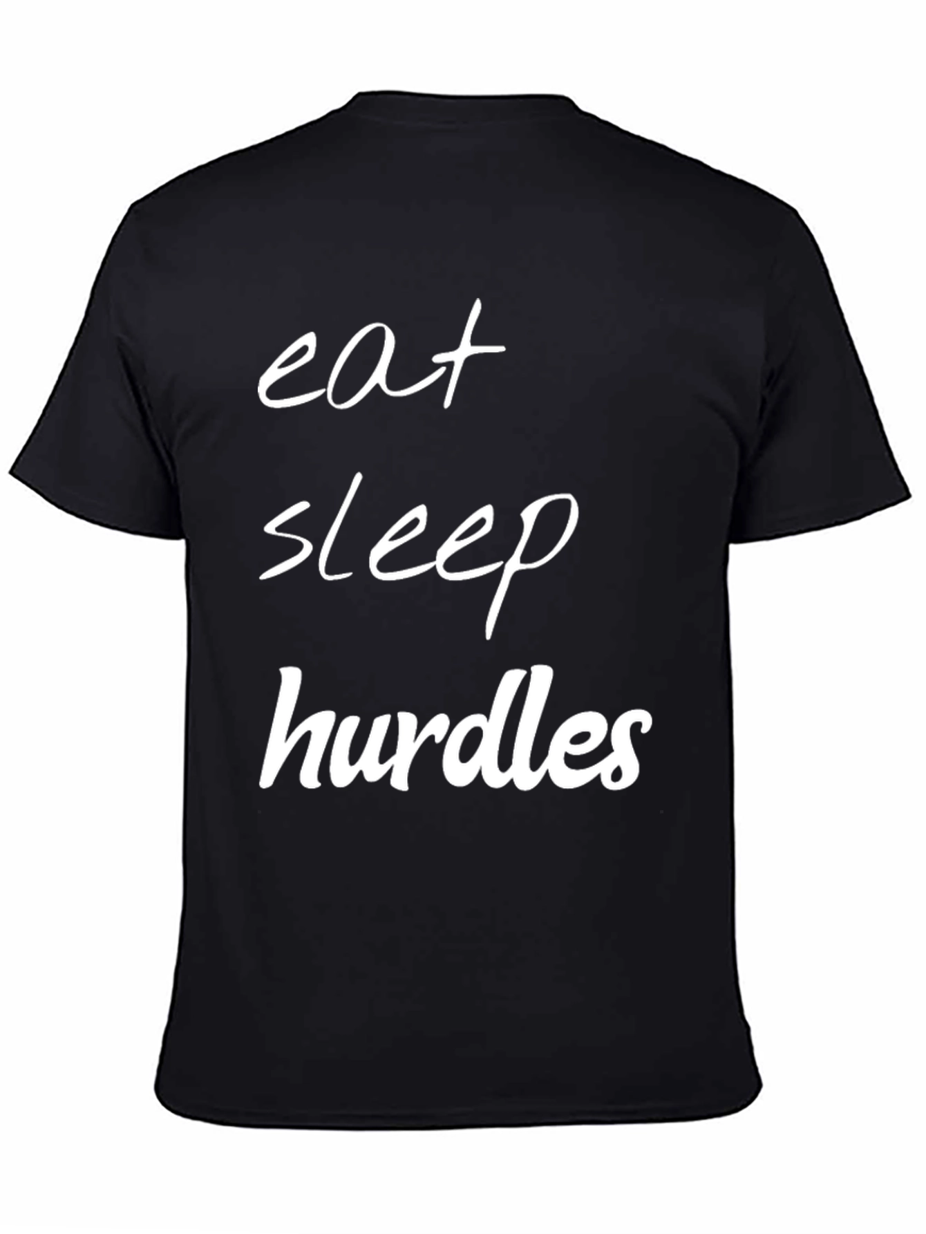 Eat Sleep Hurdles Black T-Shirt