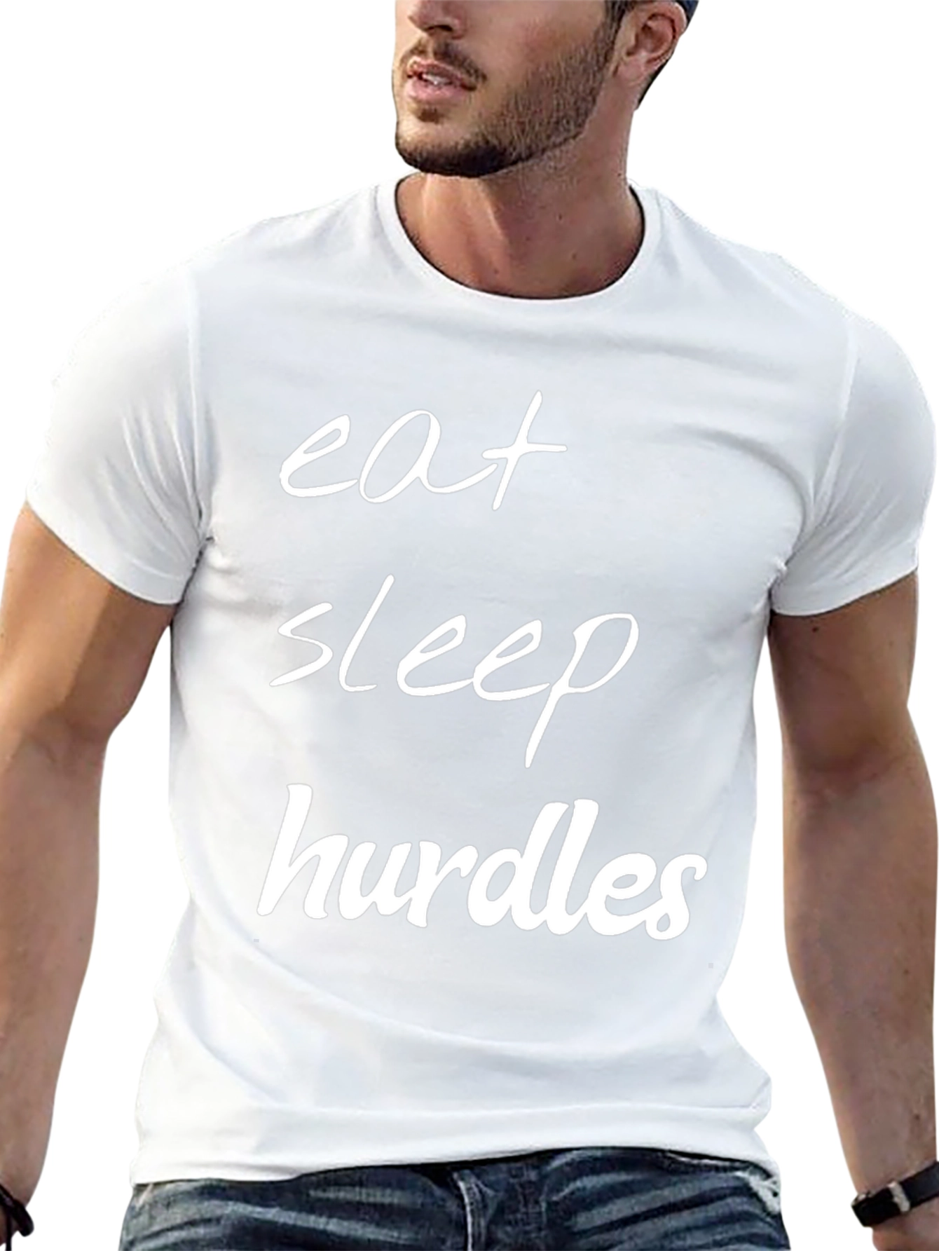 Eat Sleep Hurdles Black T-Shirt