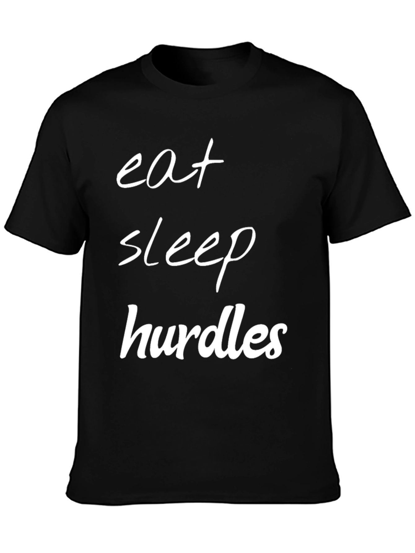 Eat Sleep Hurdles Black T-Shirt