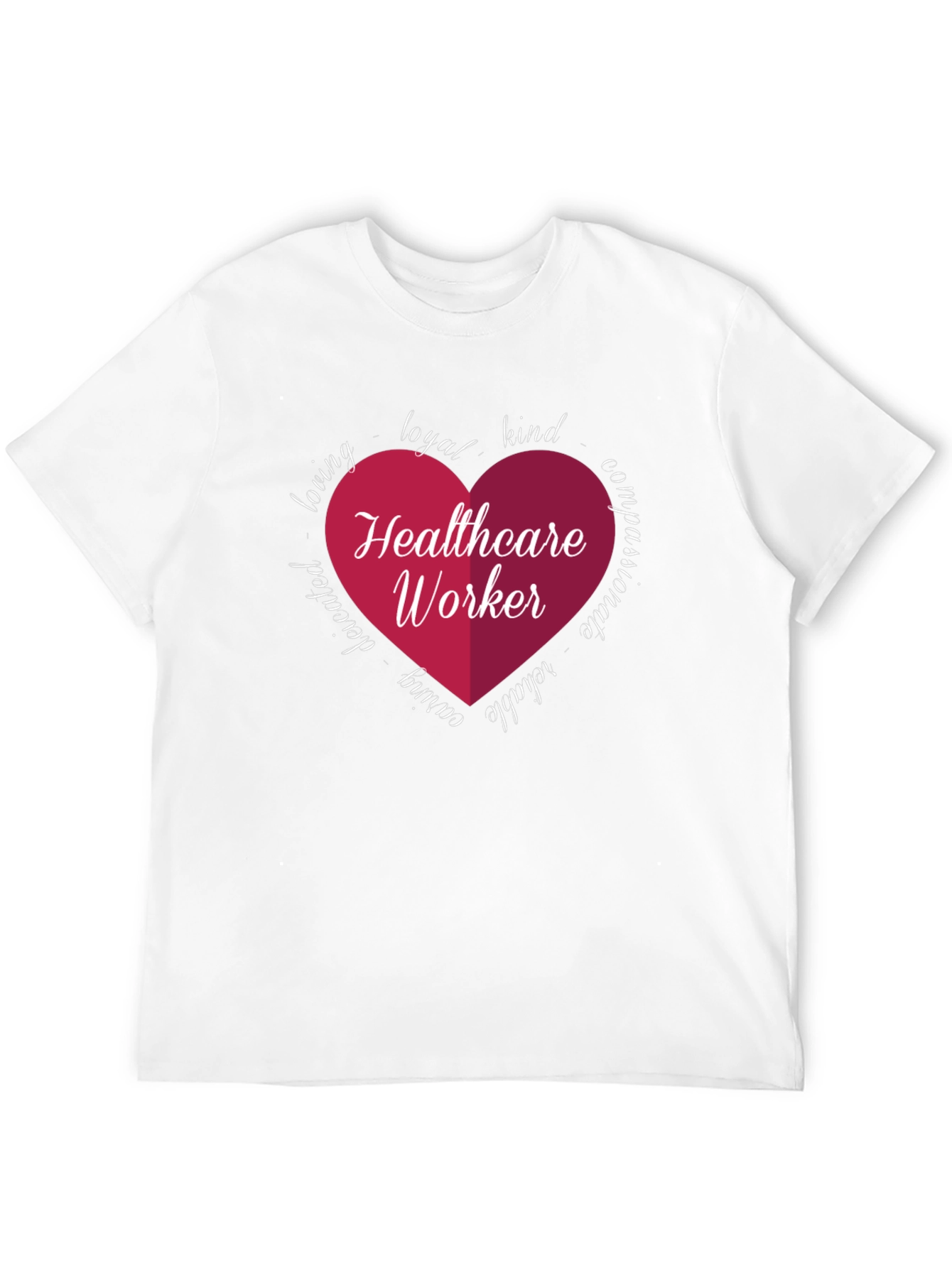 Healthcare Worker Heart Graphic Tee - Black