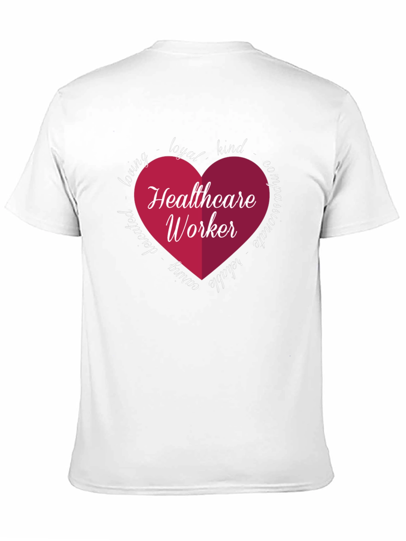 Healthcare Worker Heart Graphic Tee - Black
