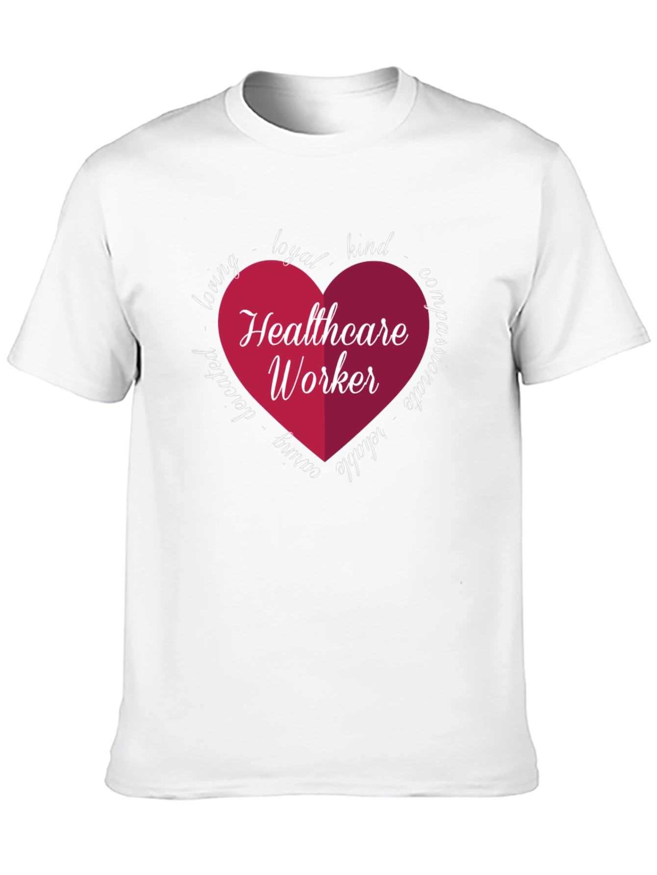 Healthcare Worker Heart Graphic Tee - Black