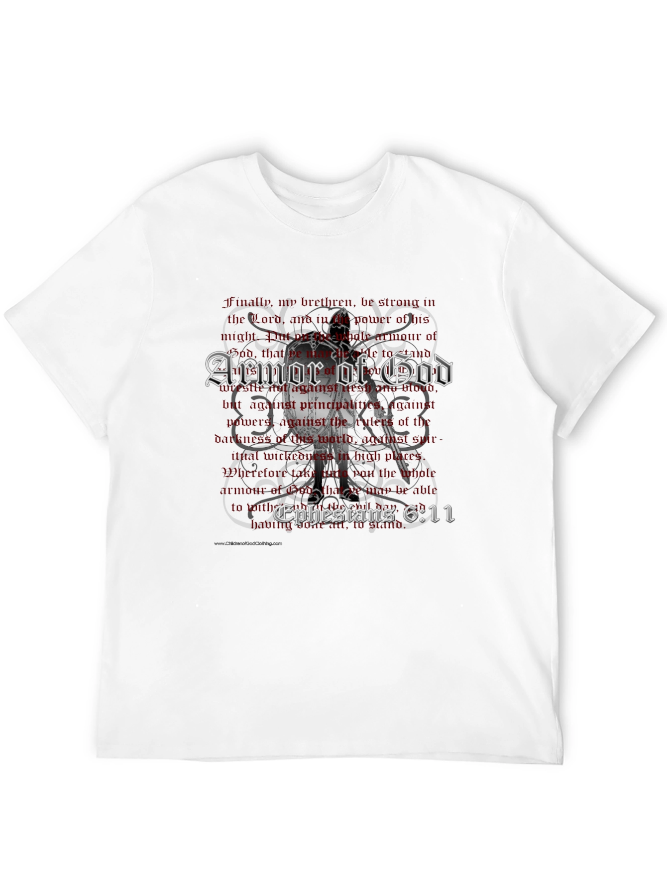 Armor of God Black T-Shirt - Ephesians 6:11