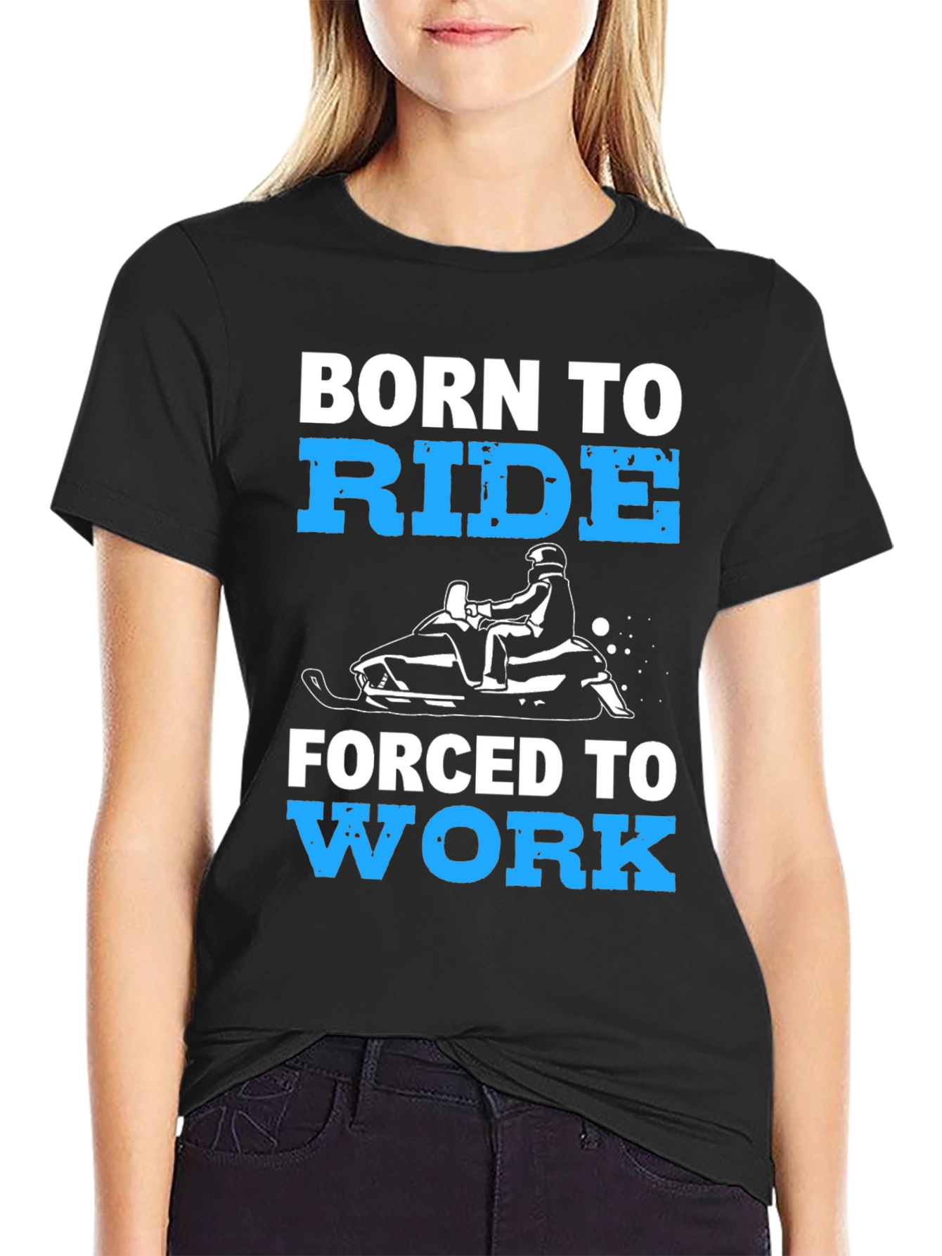 Born to Ride - Snowmobile Graphic T-Shirt
