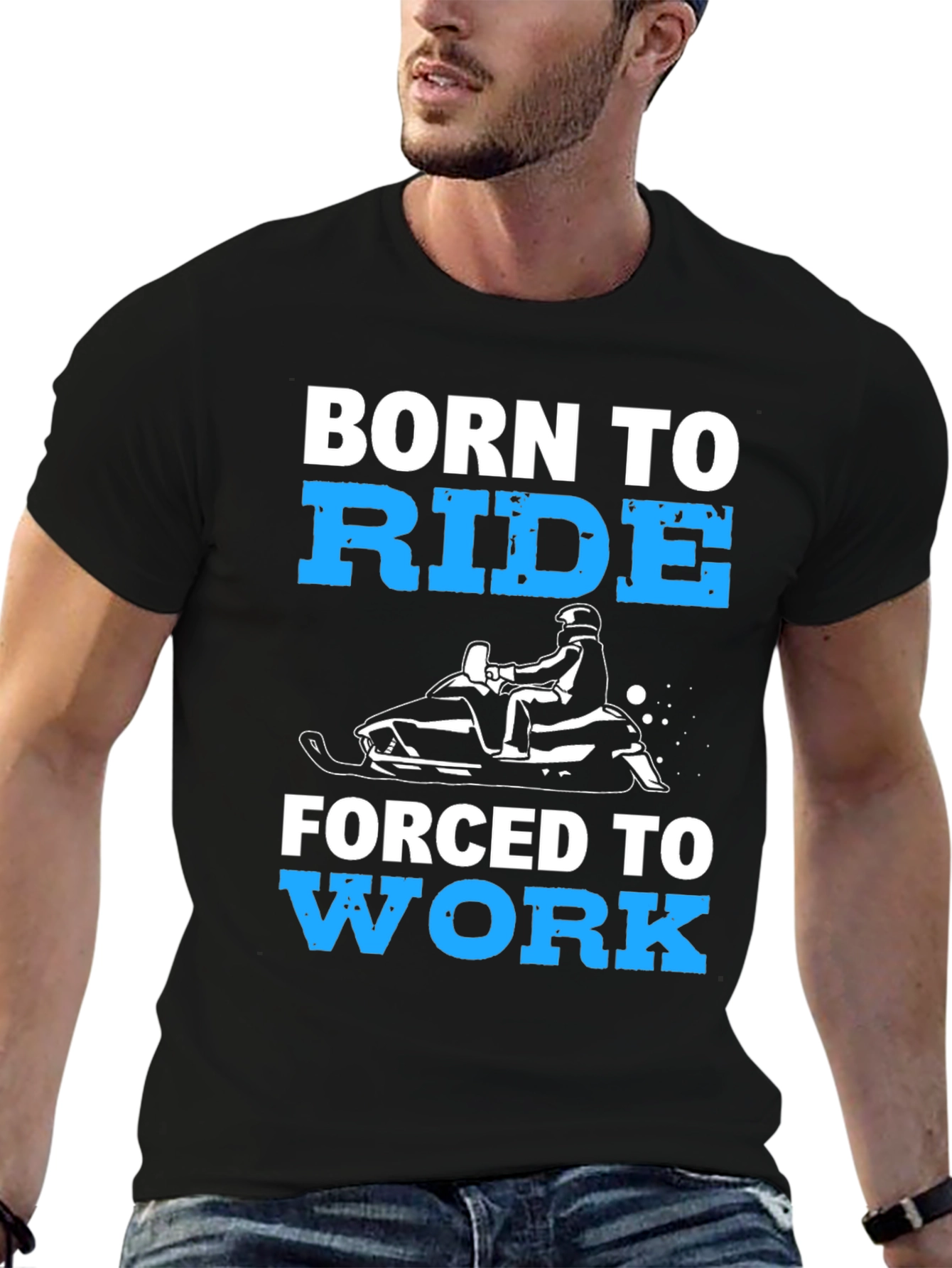 Born to Ride - Snowmobile Graphic T-Shirt