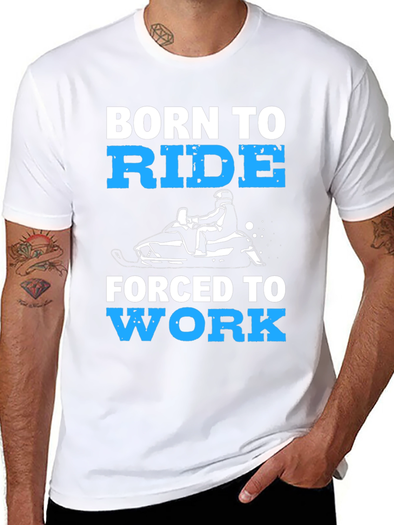 Born to Ride - Snowmobile Graphic T-Shirt