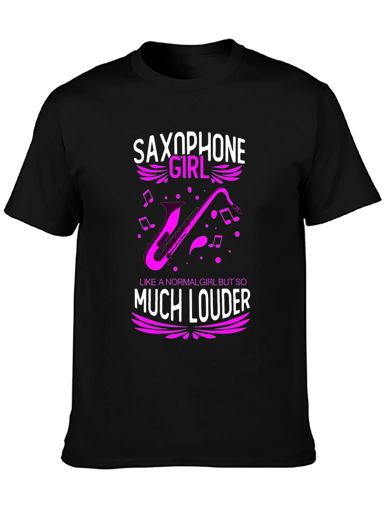 Saxophone Girl Loud Music T-Shirt