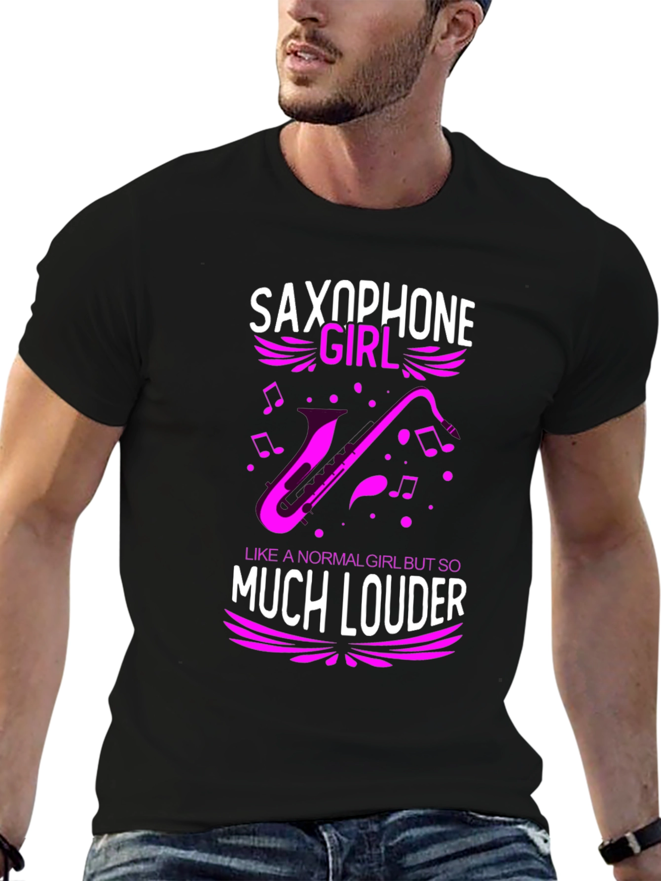 Saxophone Girl Loud Music T-Shirt