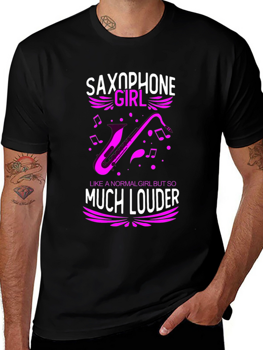 Saxophone Girl Loud Music T-Shirt