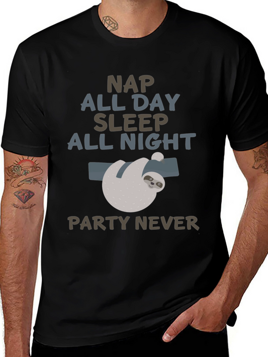 Funny Sloth Nap All Day T-Shirt