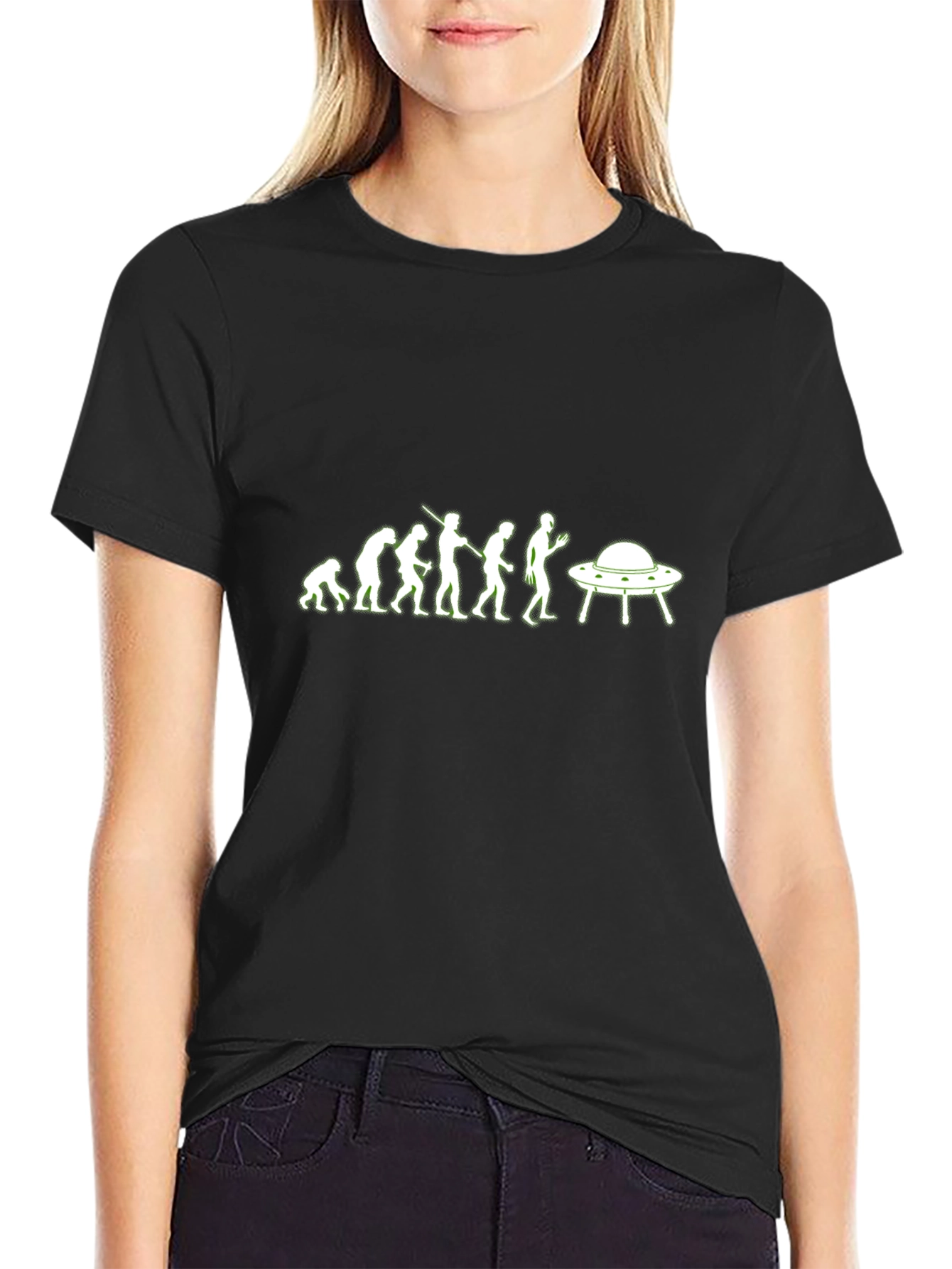 Evolution to UFO Black T-Shirt