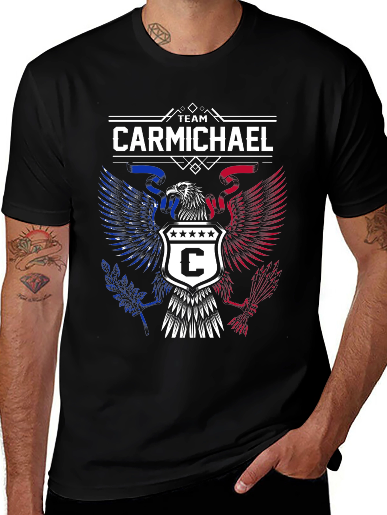 Team Carmichael Patriotic Eagle T-Shirt
