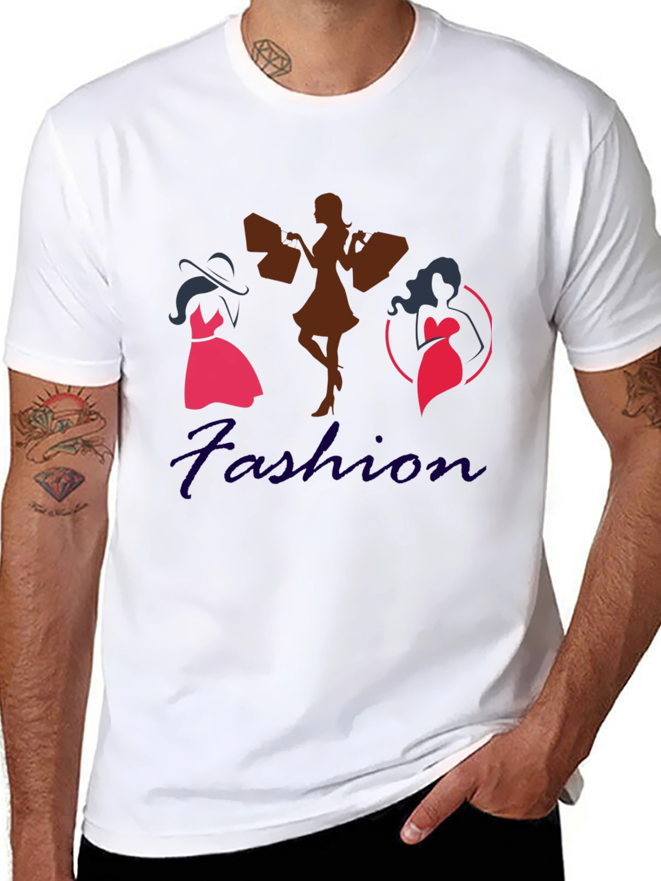 Fashion Illustration Black T-Shirt