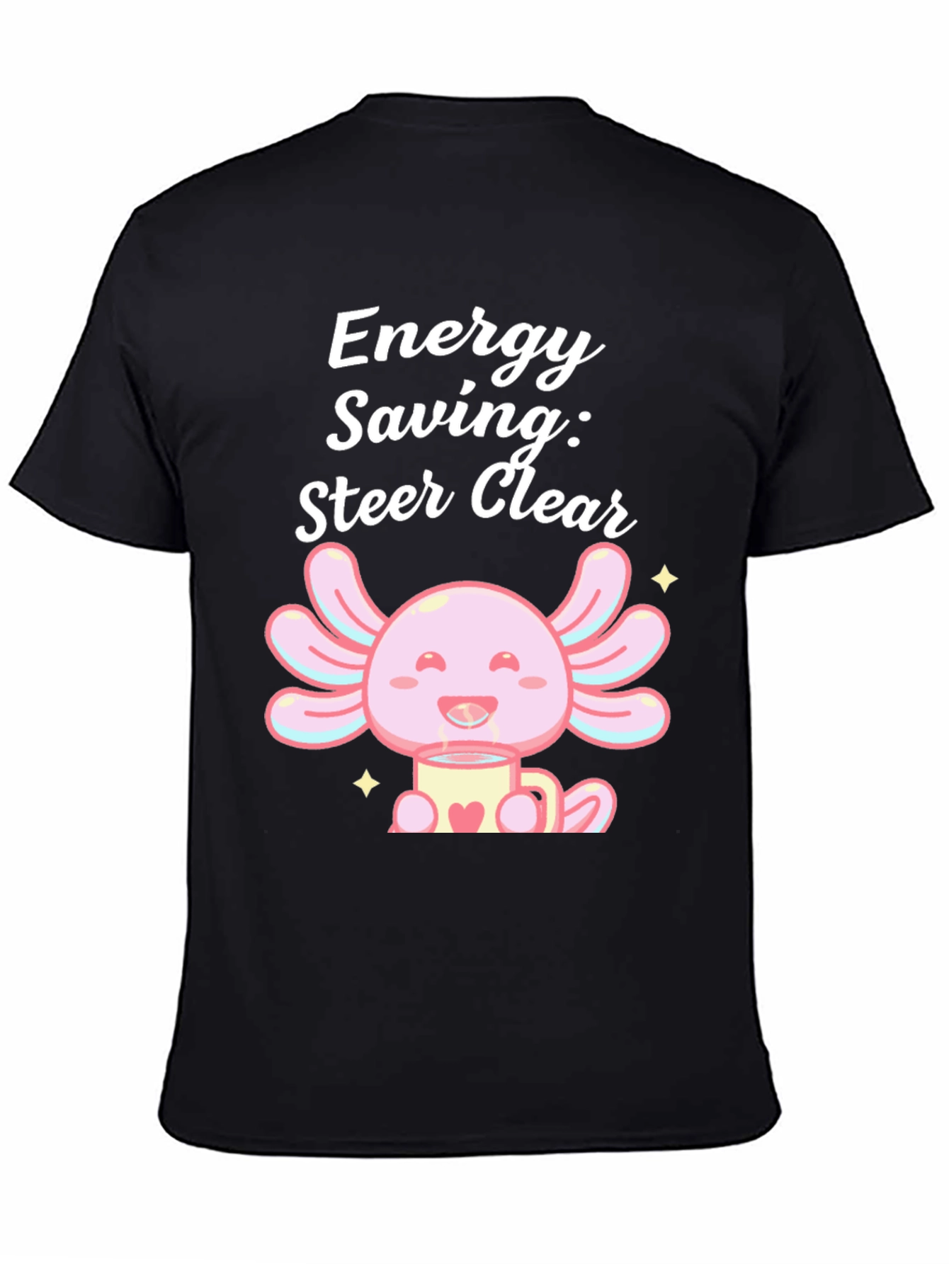 Energy Saving Axolotl Black T-Shirt