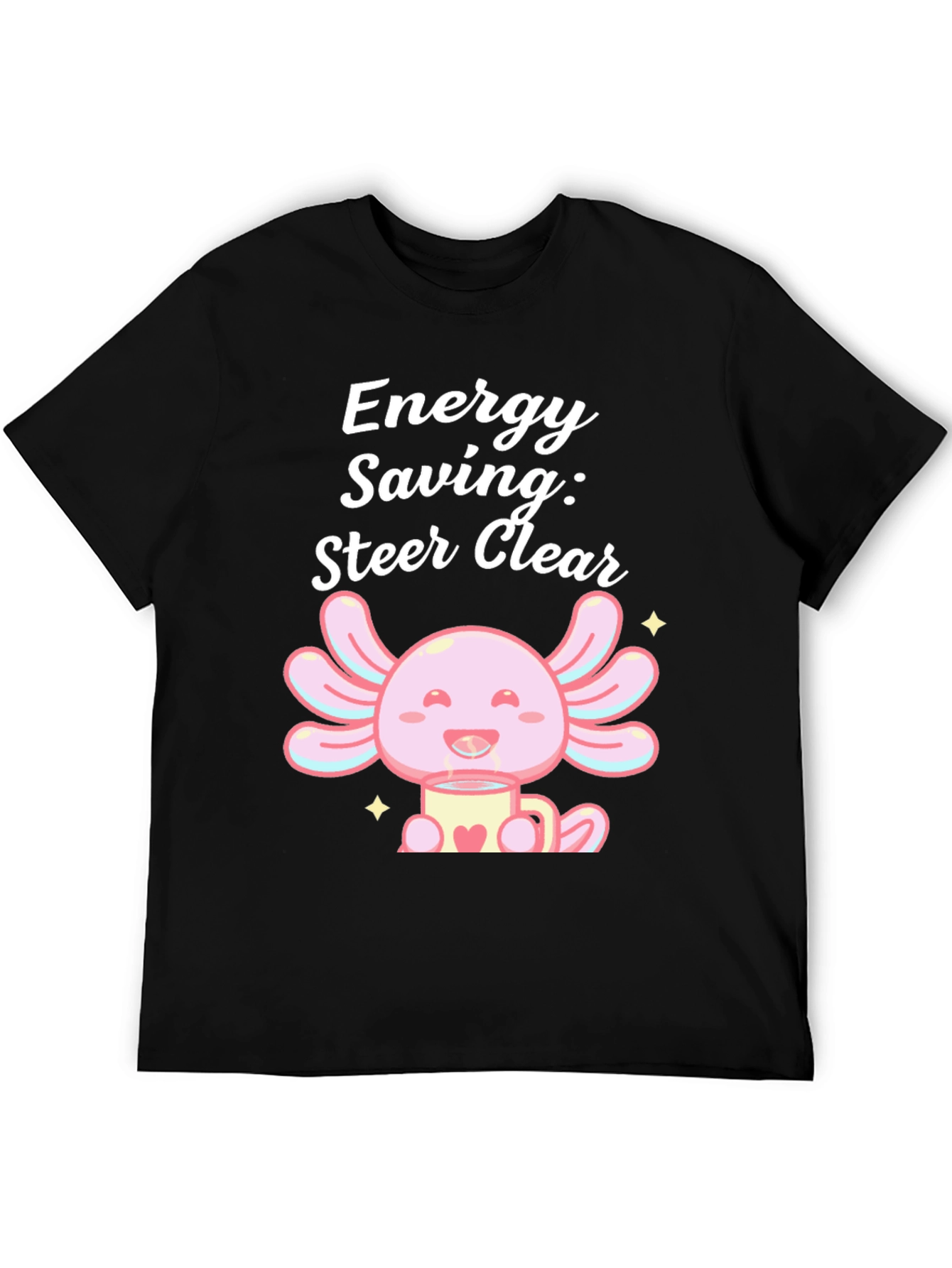 Energy Saving Axolotl Black T-Shirt