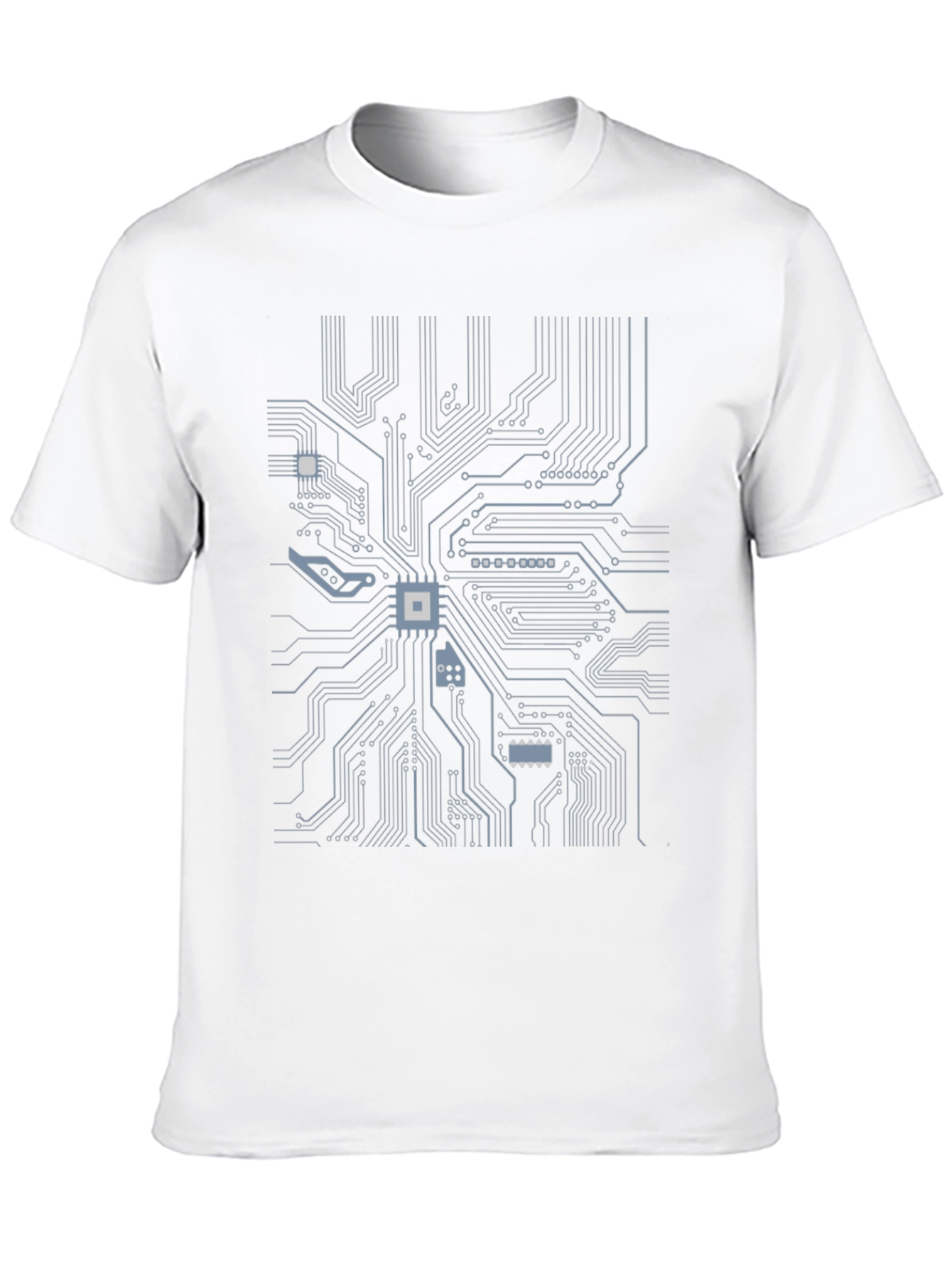 Circuit Board Graphic Tee - Tech Style T-Shirt