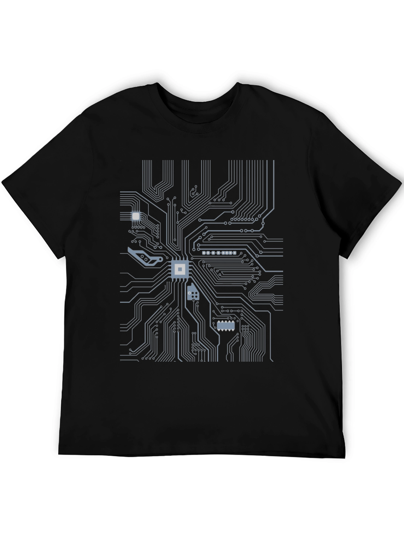 Circuit Board Graphic Tee - Tech Style T-Shirt