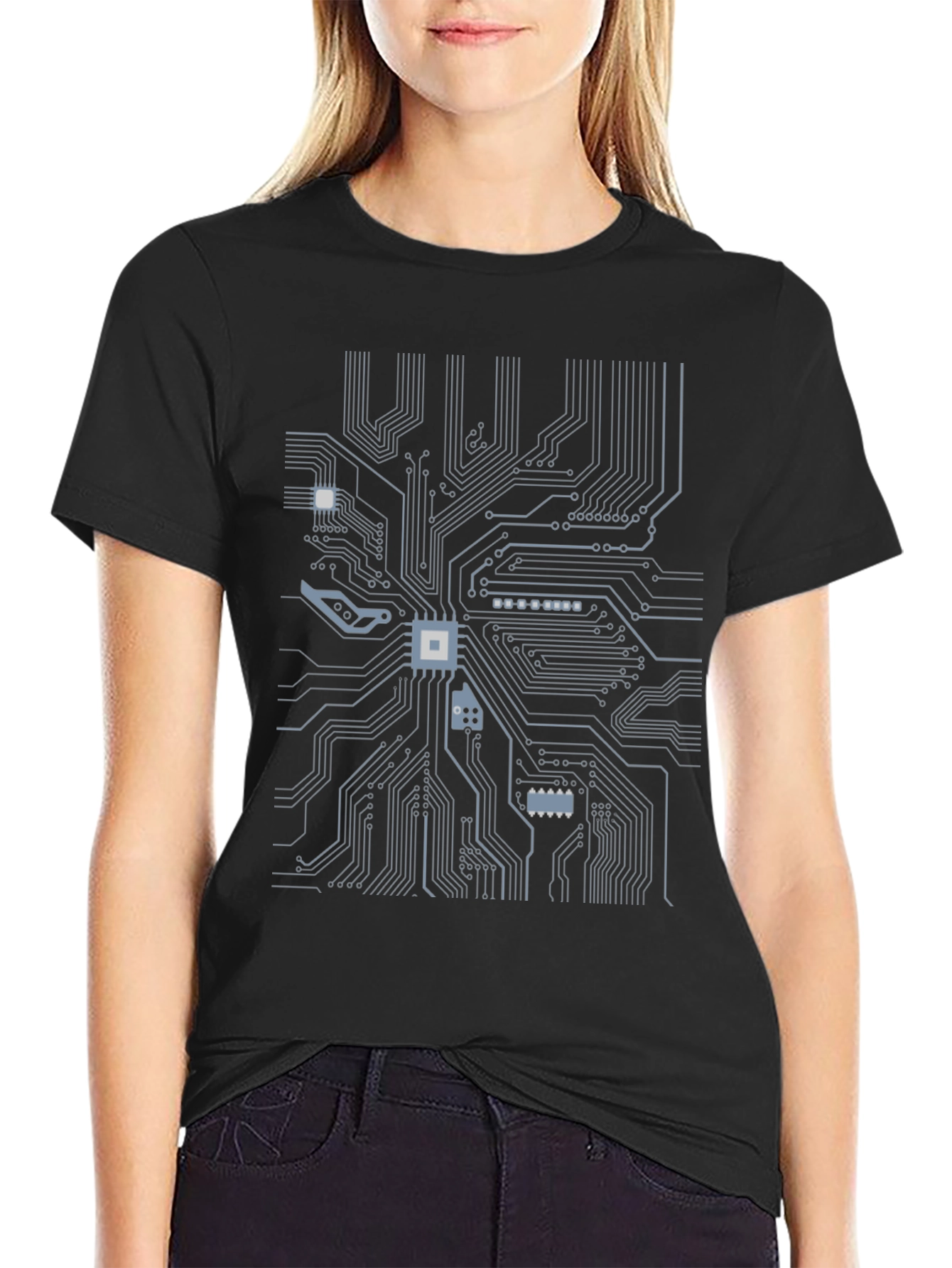 Circuit Board Graphic Tee - Tech Style T-Shirt