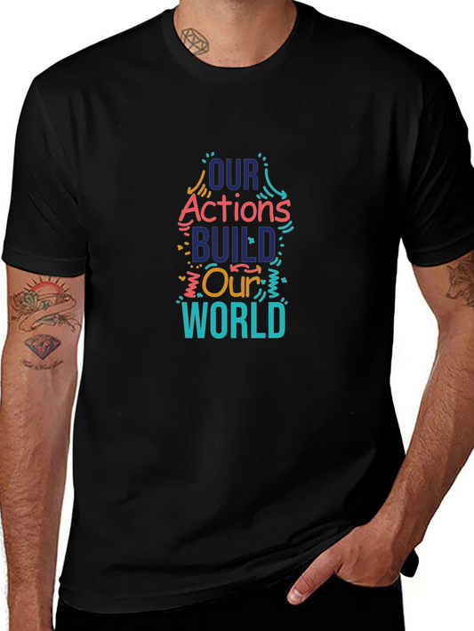 Our Actions Build Our World Graphic Tee