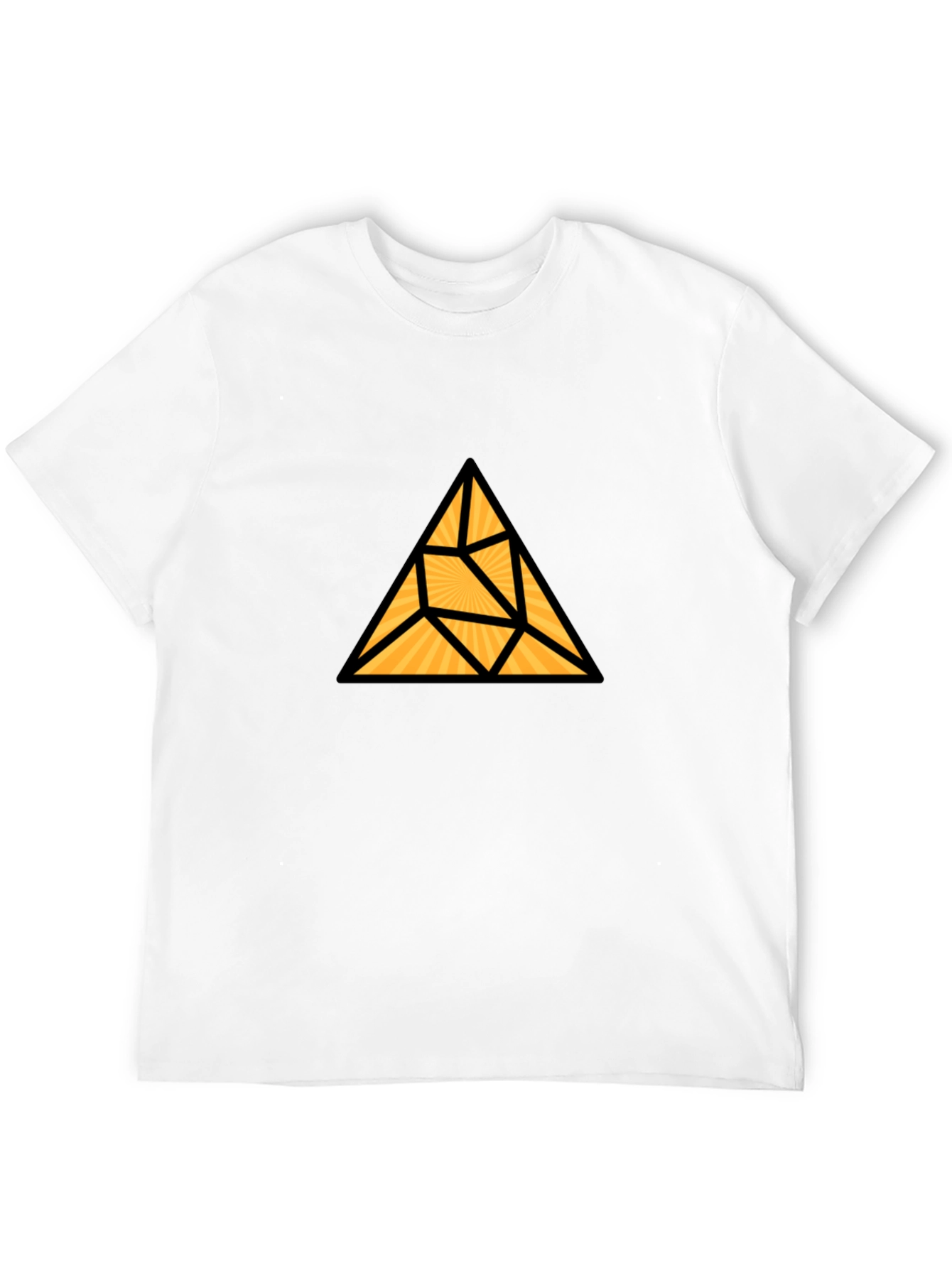Geometric Triangle Graphic T-Shirt - Modern Black Tee