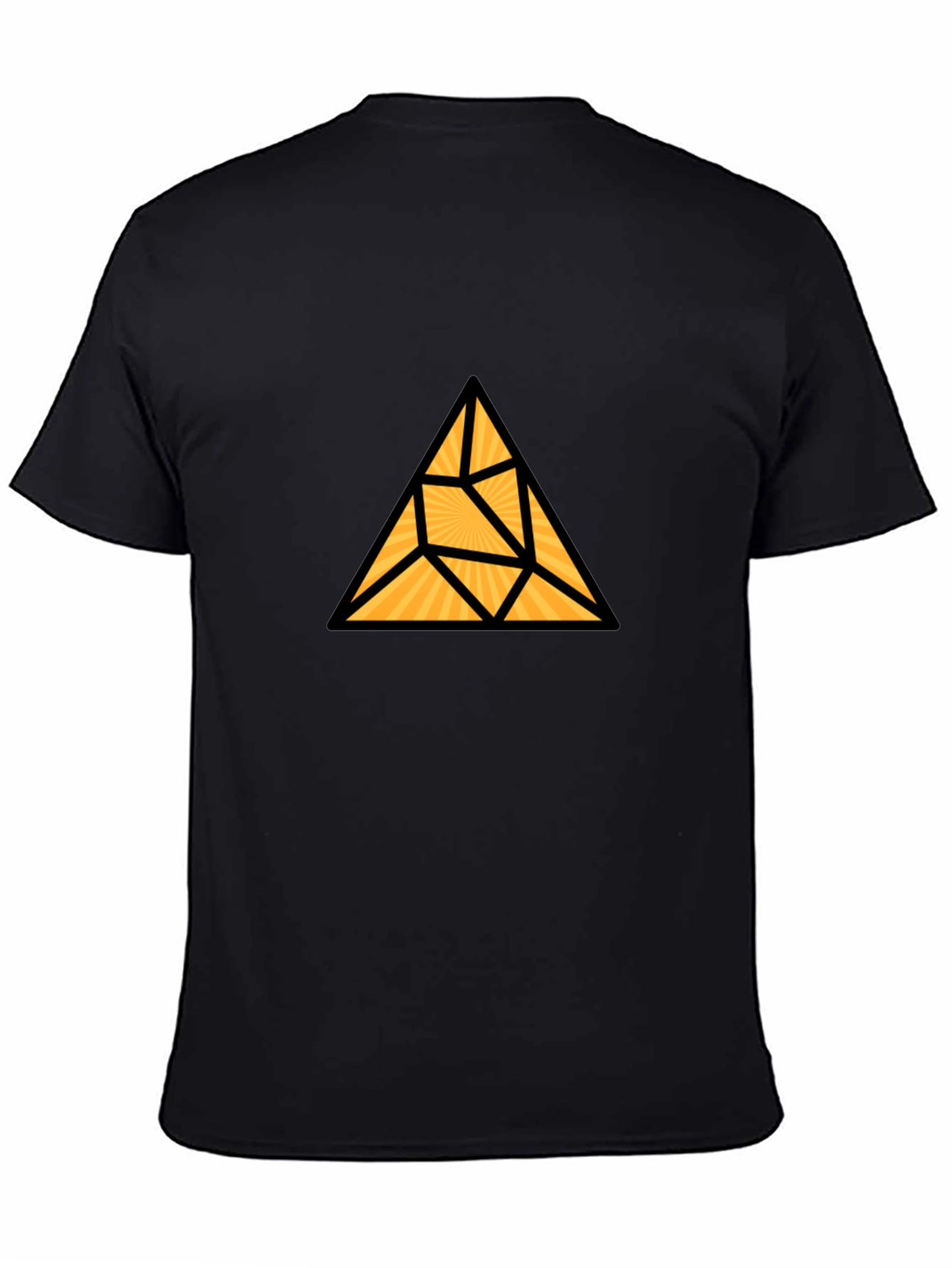 Geometric Triangle Graphic T-Shirt - Modern Black Tee