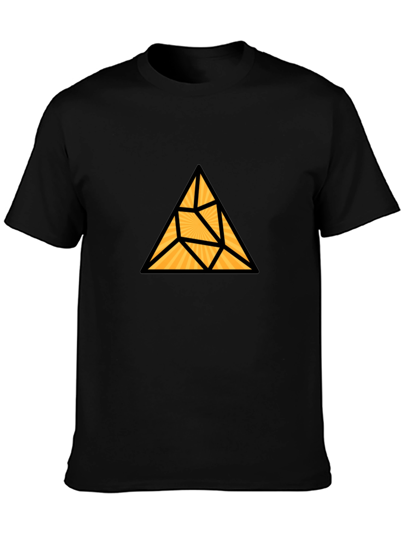 Geometric Triangle Graphic T-Shirt - Modern Black Tee