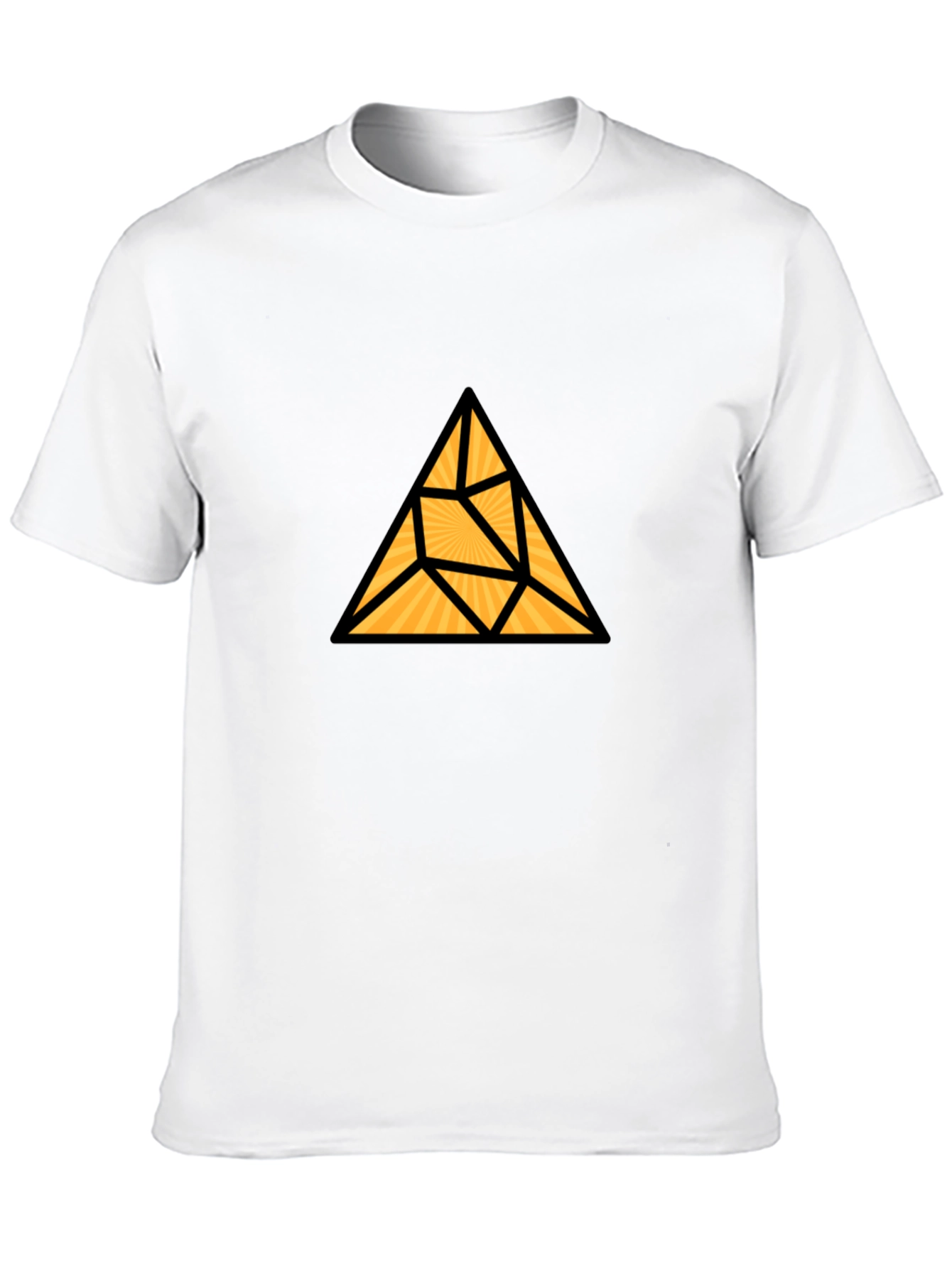Geometric Triangle Graphic T-Shirt - Modern Black Tee