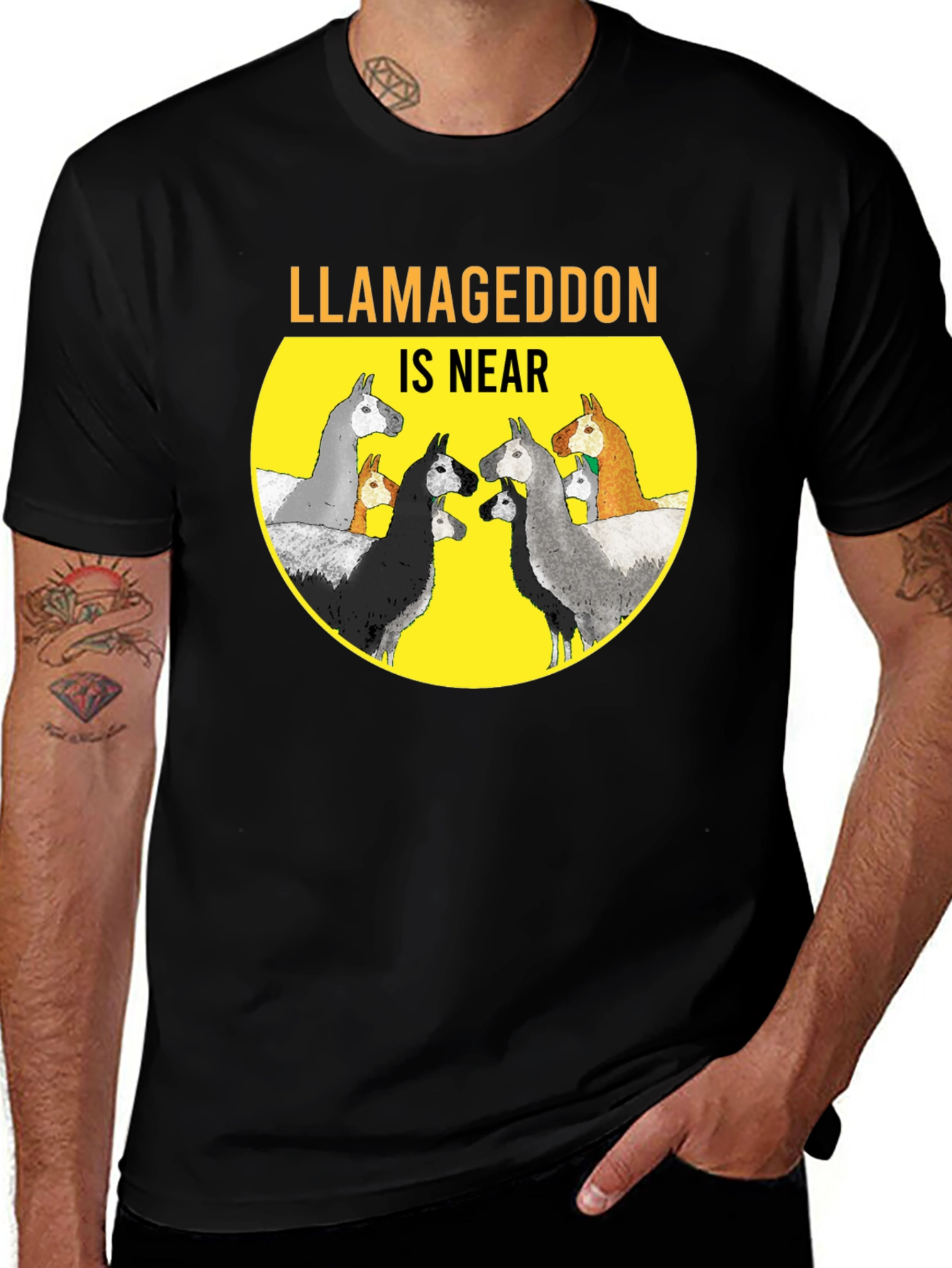 Llamageddon is Near Graphic T-Shirt
