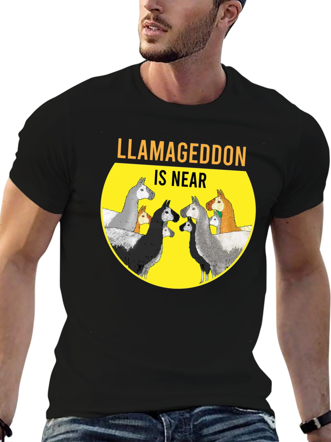 Llamageddon is Near Graphic T-Shirt